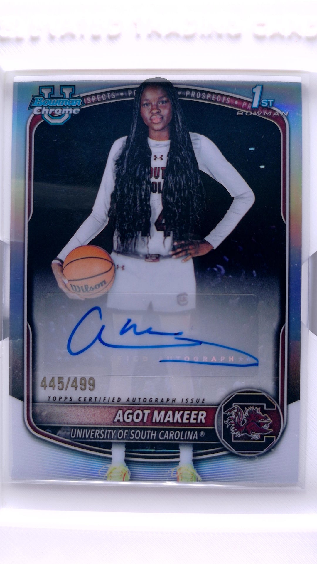 #CPA-AM Agot Makeer Chrome Prospect Autographs Refractor #445/499 - front