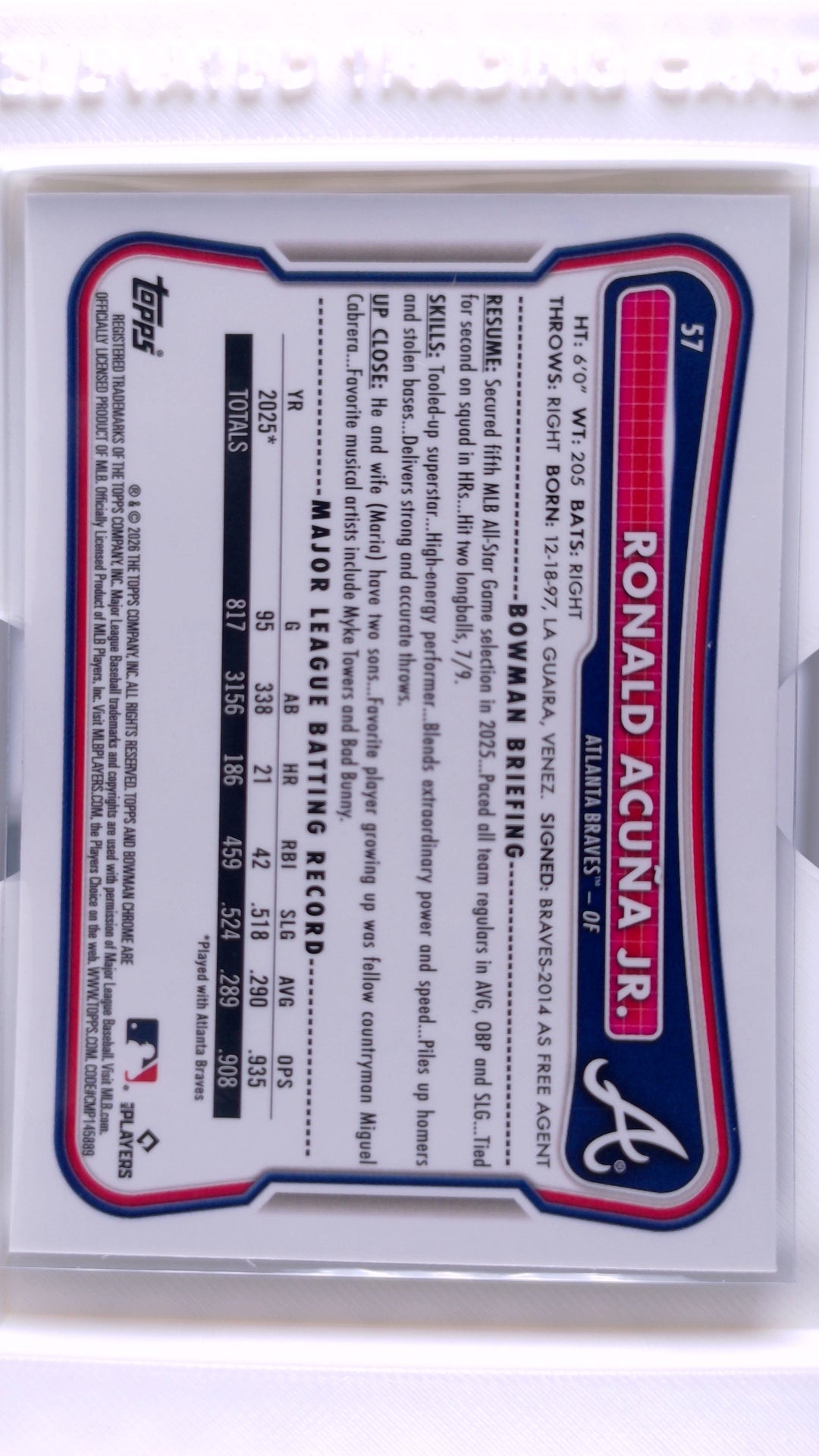 #57 Ronald Acuña Jr. - back