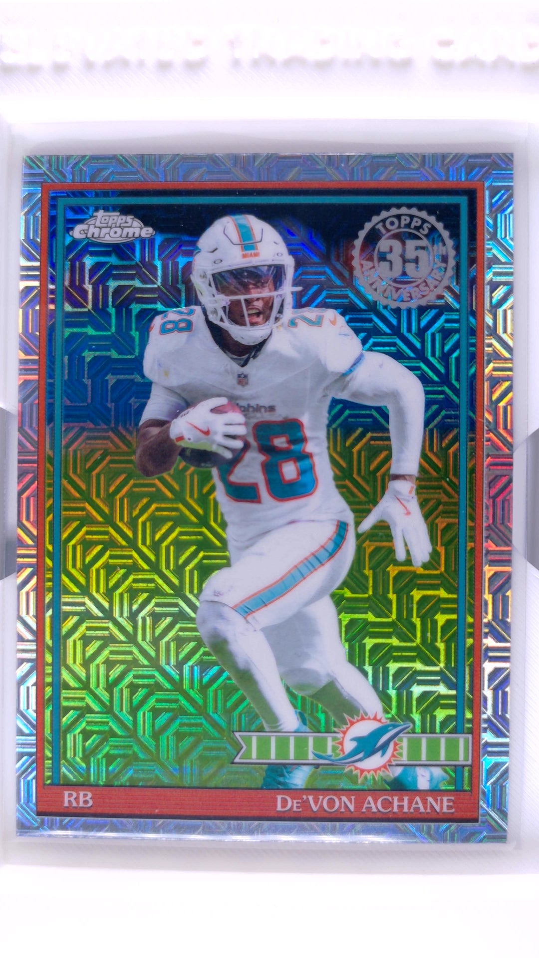 #91TC-35 De'Von Achane 1991 Topps Football Chrome - front