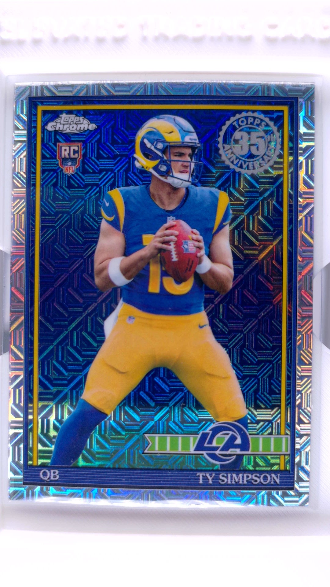 #91TRC-2 Ty Simpson Rookie 1991 Topps Rookies Football Chrome - front