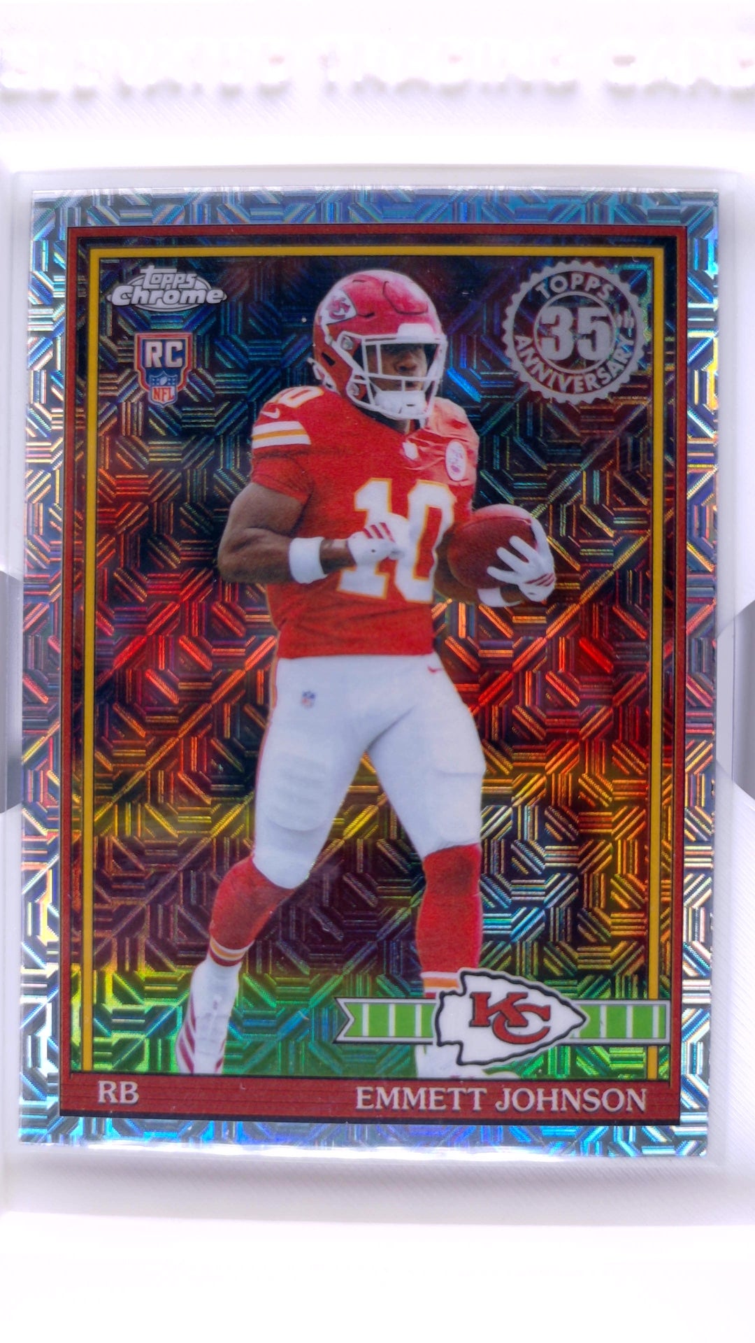#91TRC-13 Emmett Johnson Rookie 1991 Topps Rookies Football Chrome - front