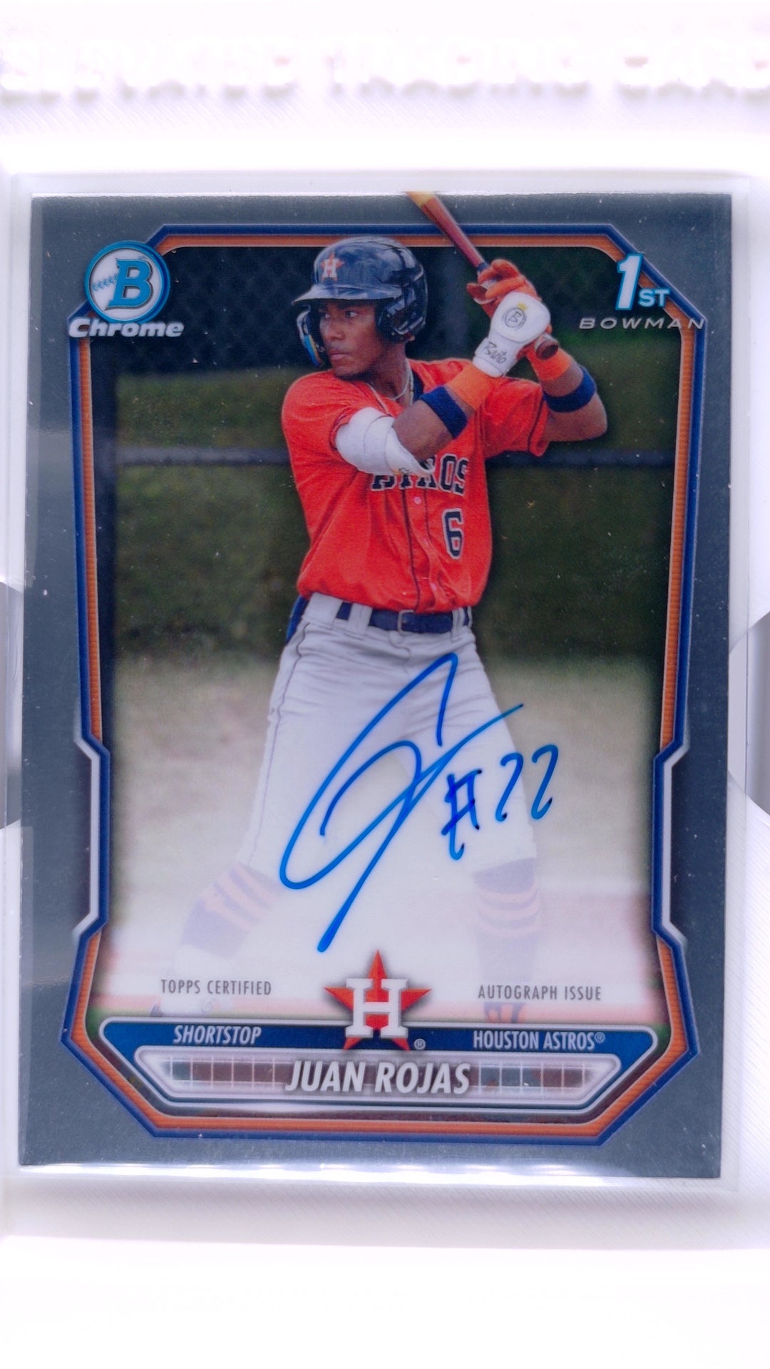 #CPA-JRO Juan Rojas Bowman Chrome Prospect Autographs - front