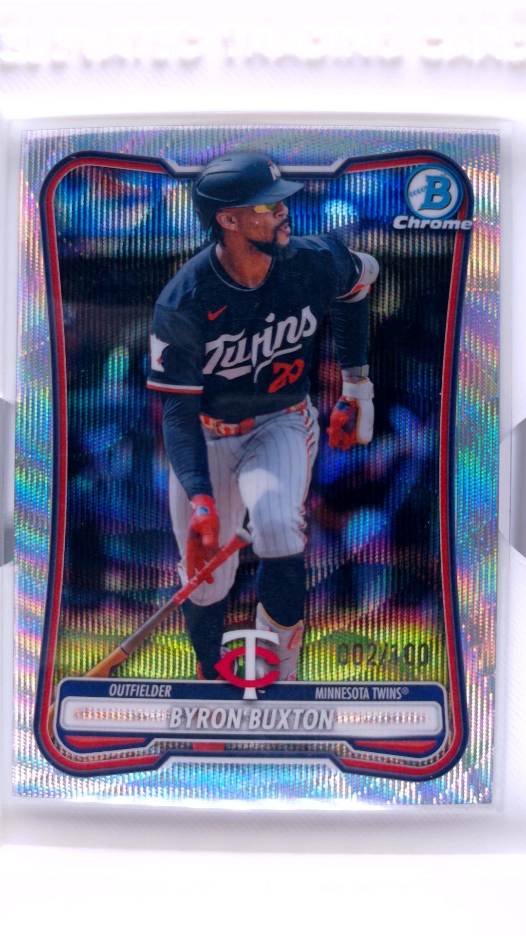 #4 Byron Buxton Wave Refractor #2/100 - front