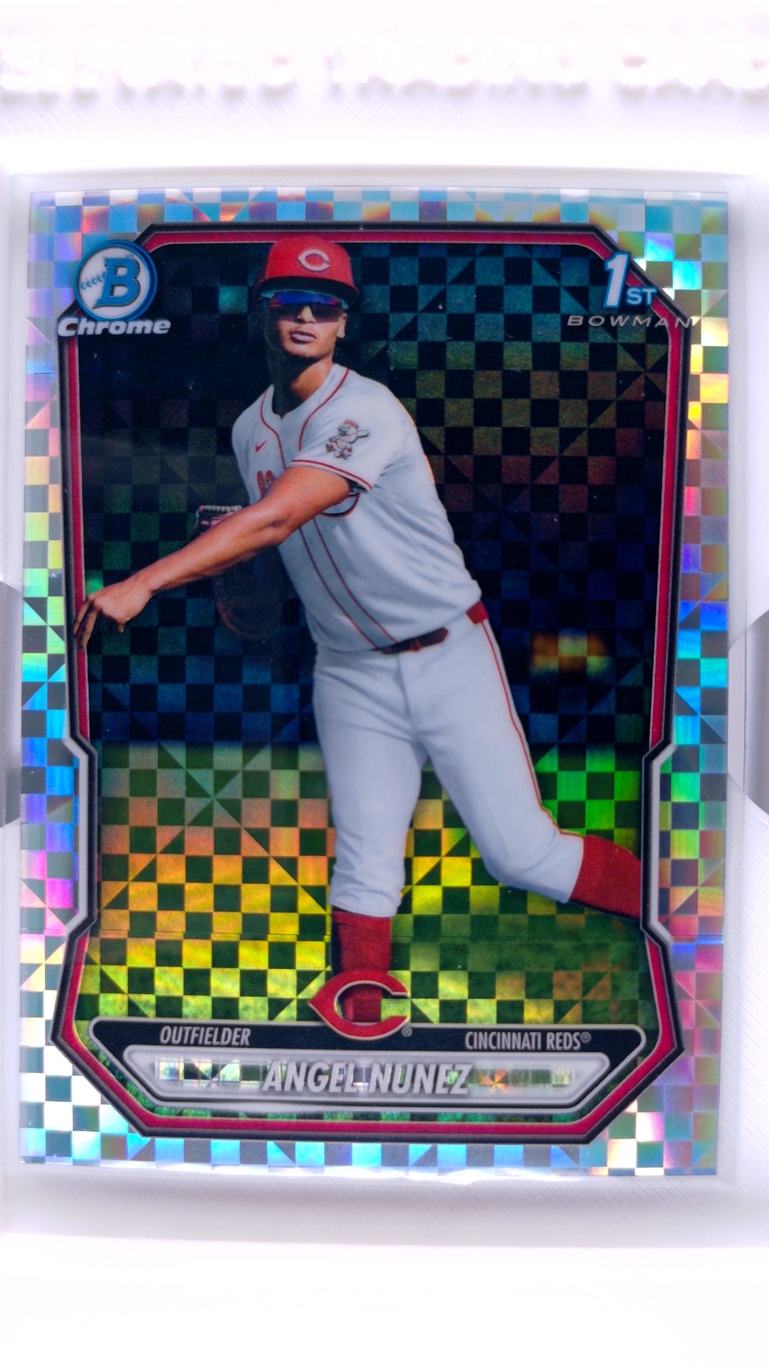 #BCP-220 Angel Nunez Bowman Chrome Prospects X Fractor - front