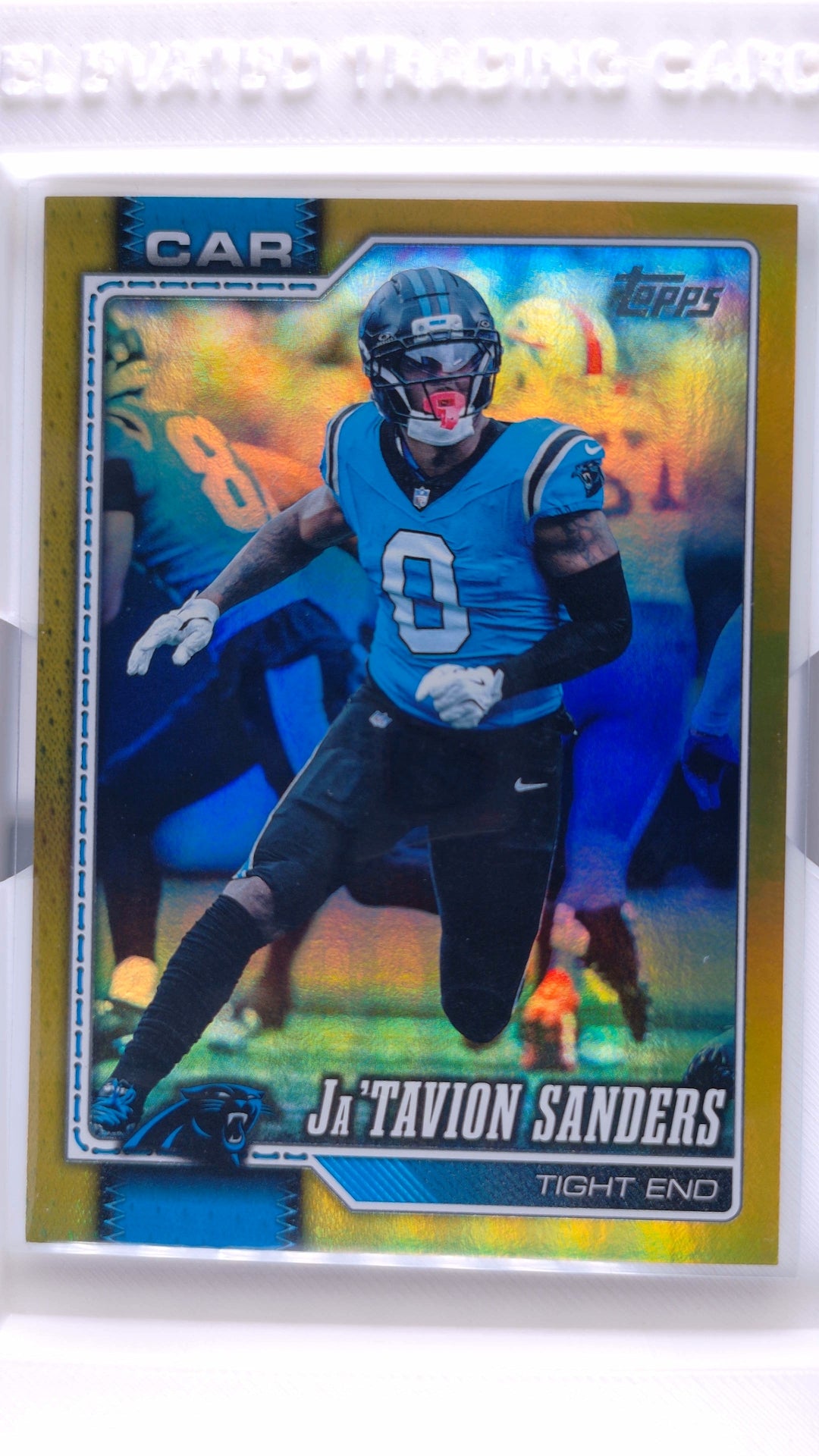 #27 Ja'Tavion Sanders Gold Holo Foil #43/50 - front