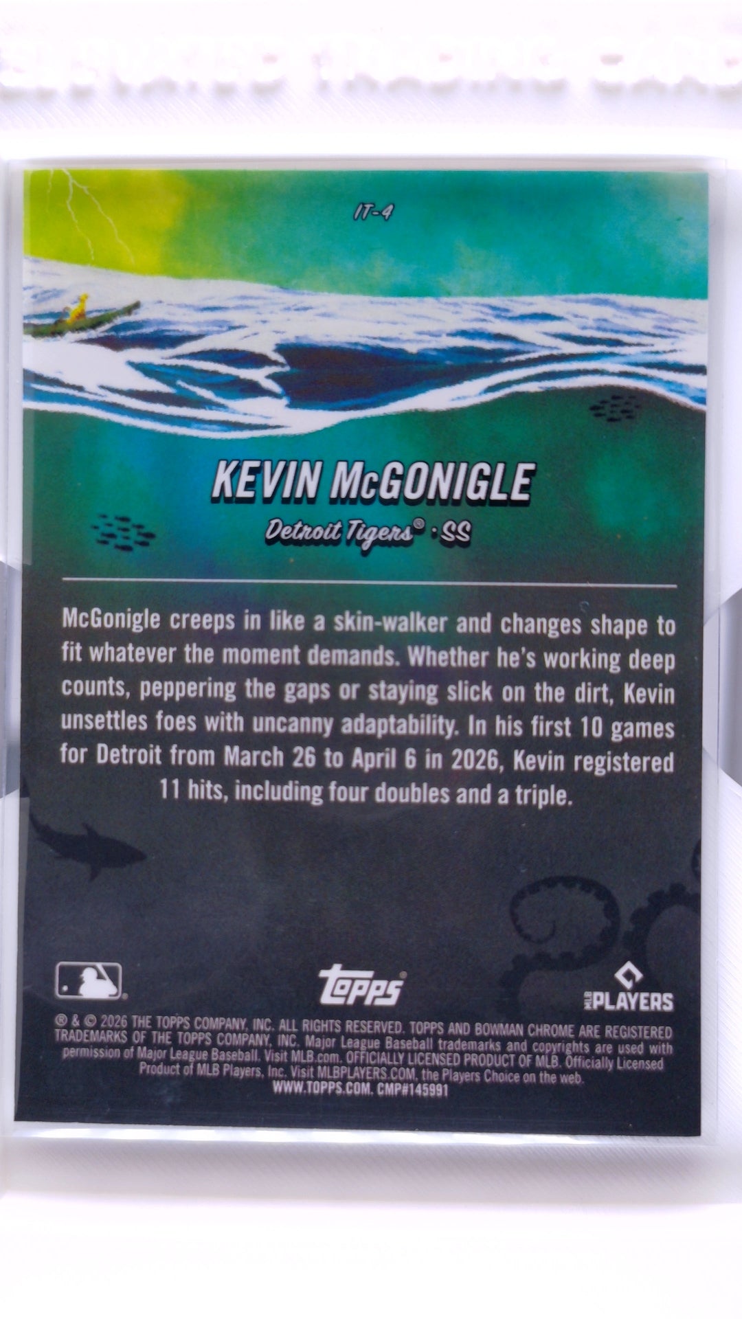 #IT-4 Kevin McGonigle Rookie It Came to the League - back