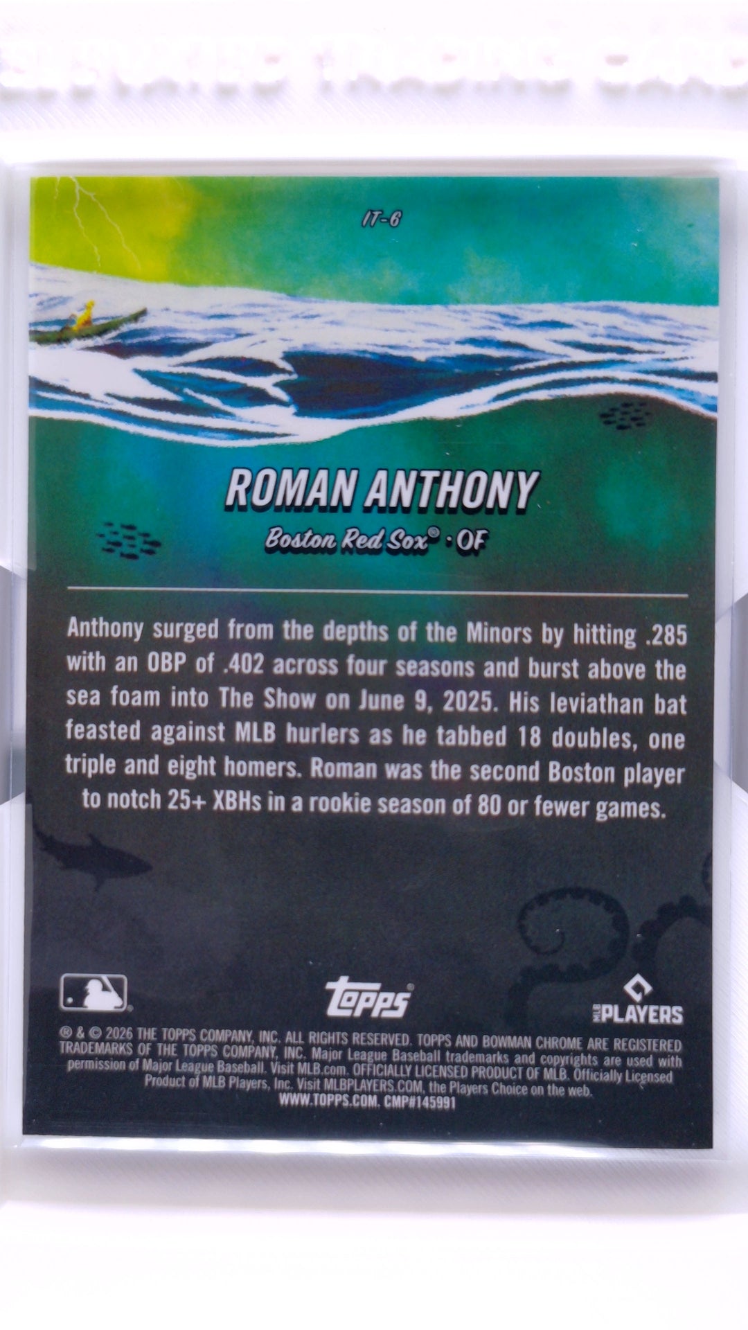 #IT-6 Roman Anthony Rookie It Came to the League - back