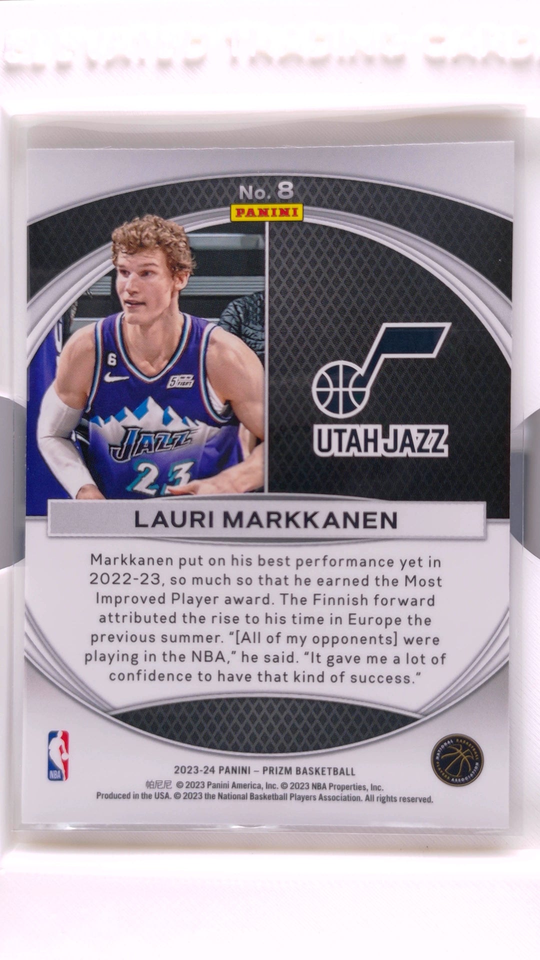 #8 Lauri Markkanen Global Reach - back