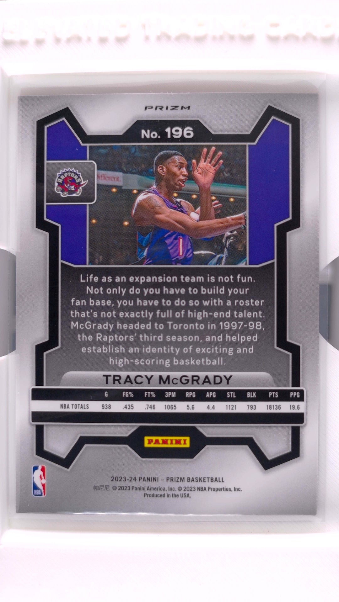 #196 Tracy McGrady Red, White And Blue Prizm - back