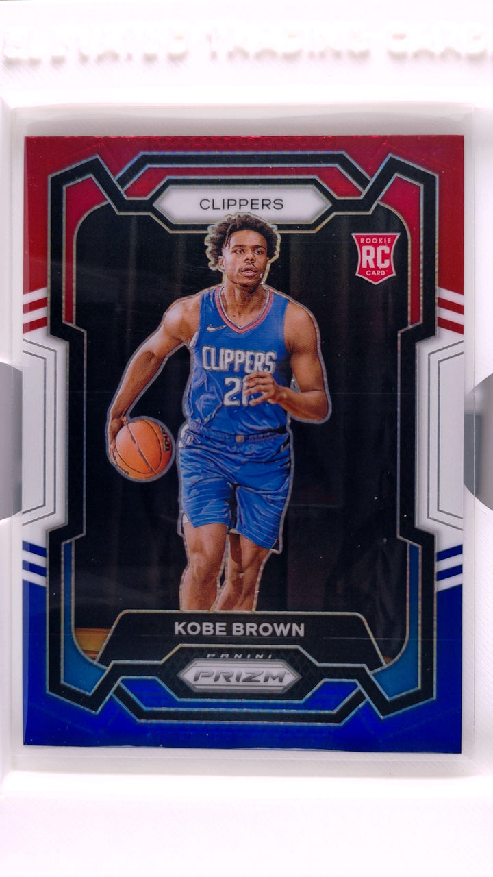 2023 Panini Prizm Basketball Kobe Brown #144 Red, White And Blue Prizm RC — Front