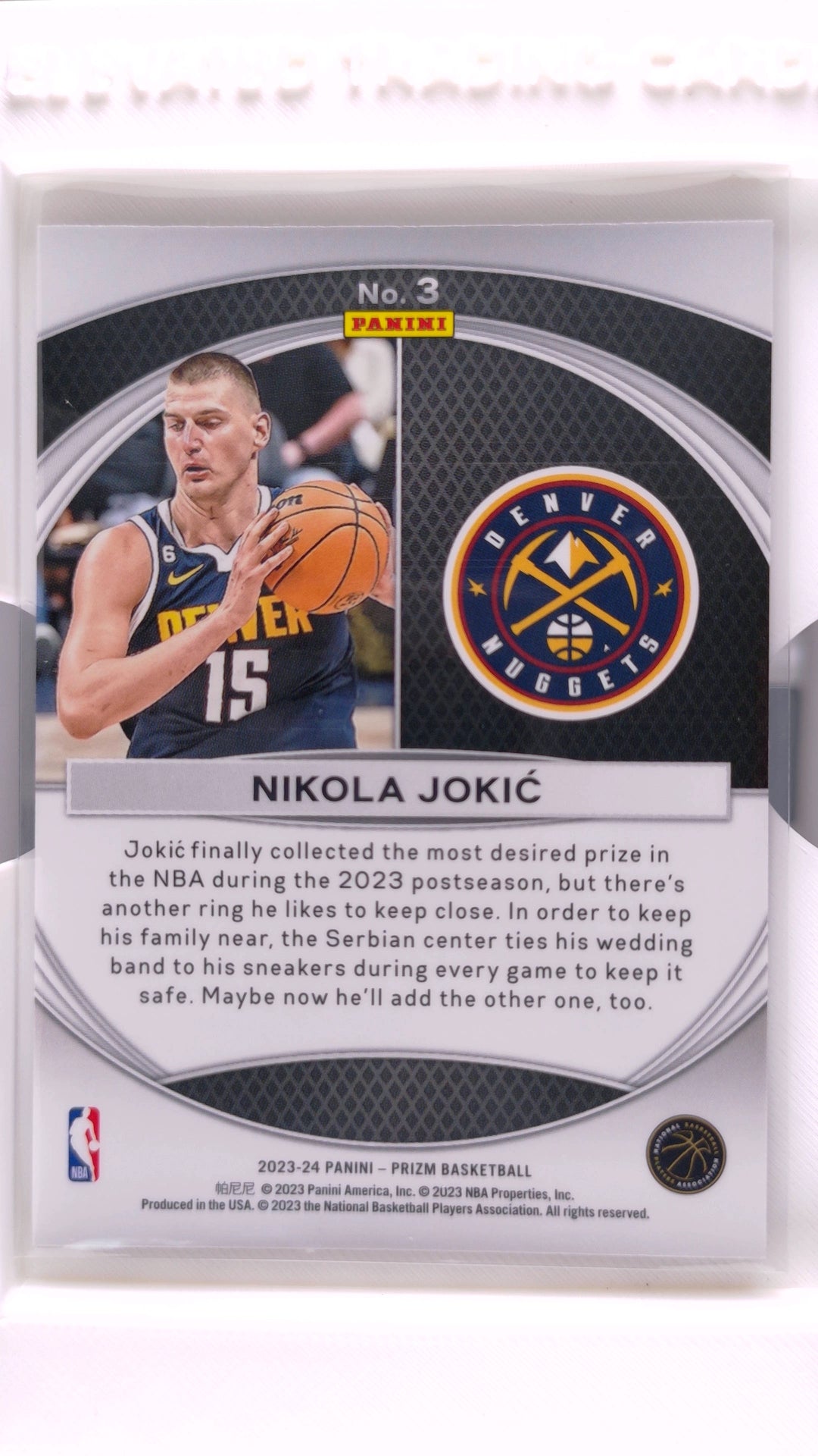 #3 Nikola Jokic Global Reach - back