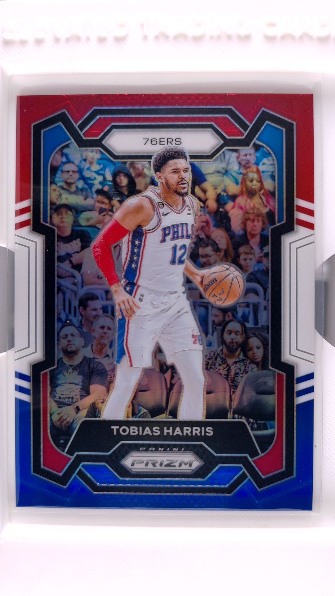 #88 Tobias Harris Red, White And Blue Prizm - front