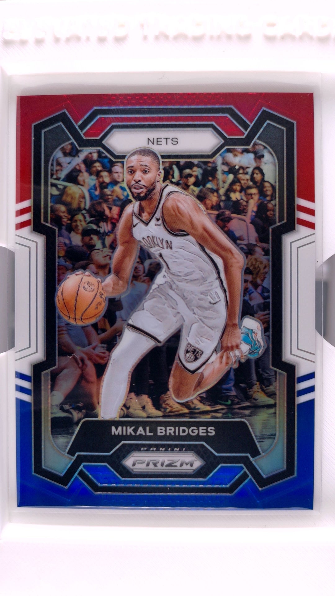 #46 Mikal Bridges Red, White And Blue Prizm - front