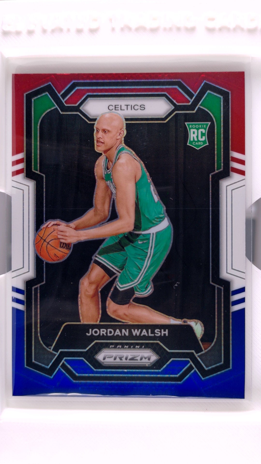 #158 Jordan Walsh Rookie Red, White And Blue Prizm - front
