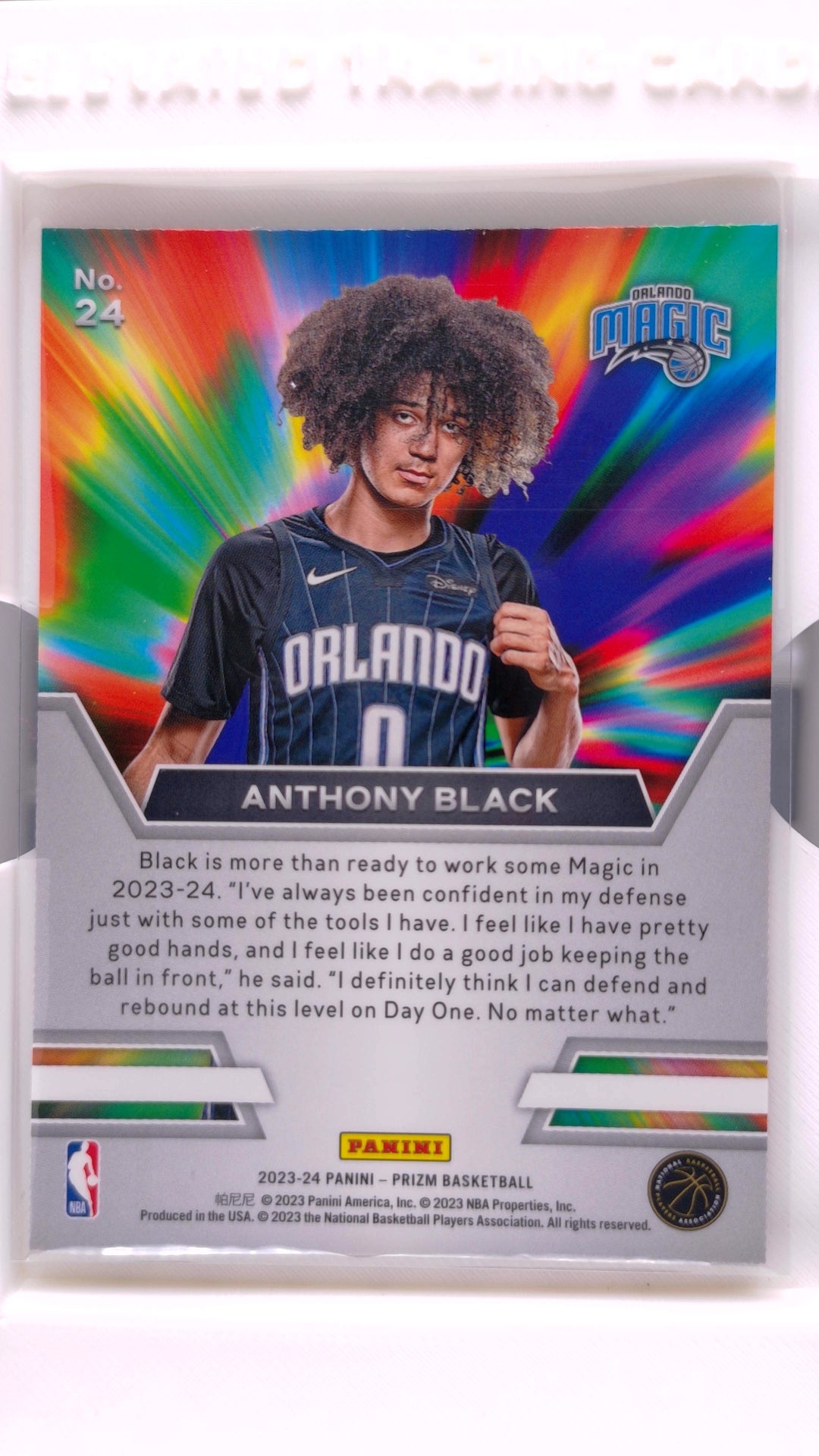 #24 Anthony Black Rookie Instant Impact - back