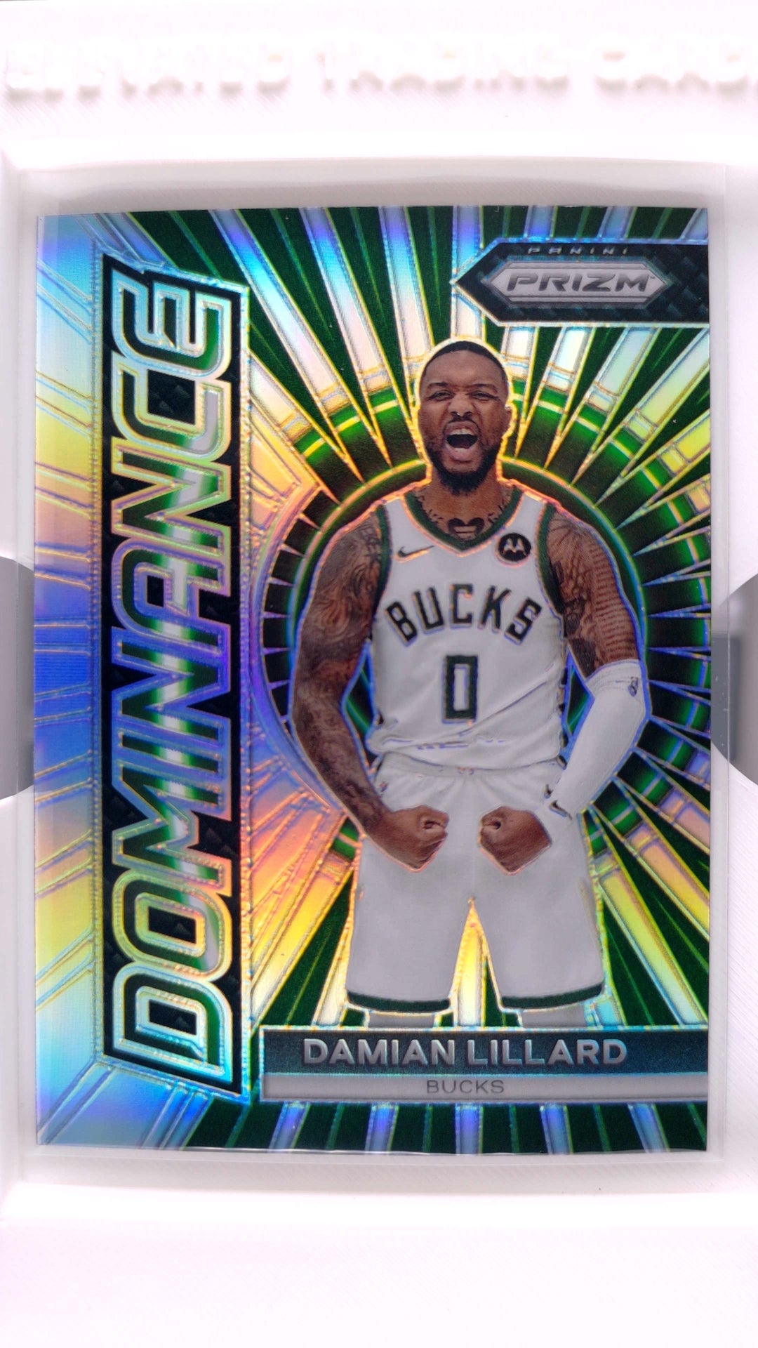 #4 Damian Lillard Dominance Silver Prizm - front