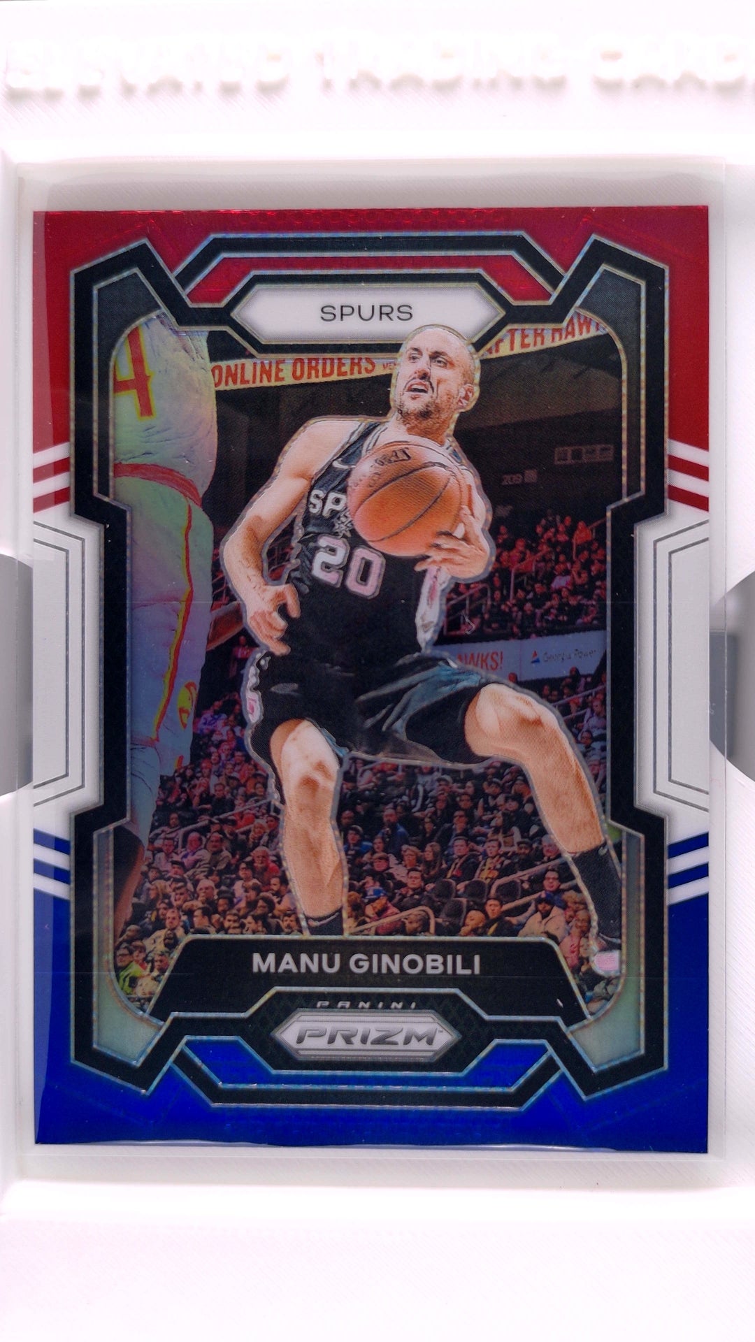 #190 Manu Ginobili Red, White And Blue Prizm - front