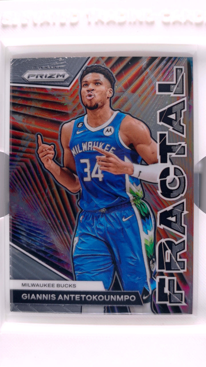 2023 Panini Prizm Basketball Giannis Antetokounmpo #4 Fractal — Front