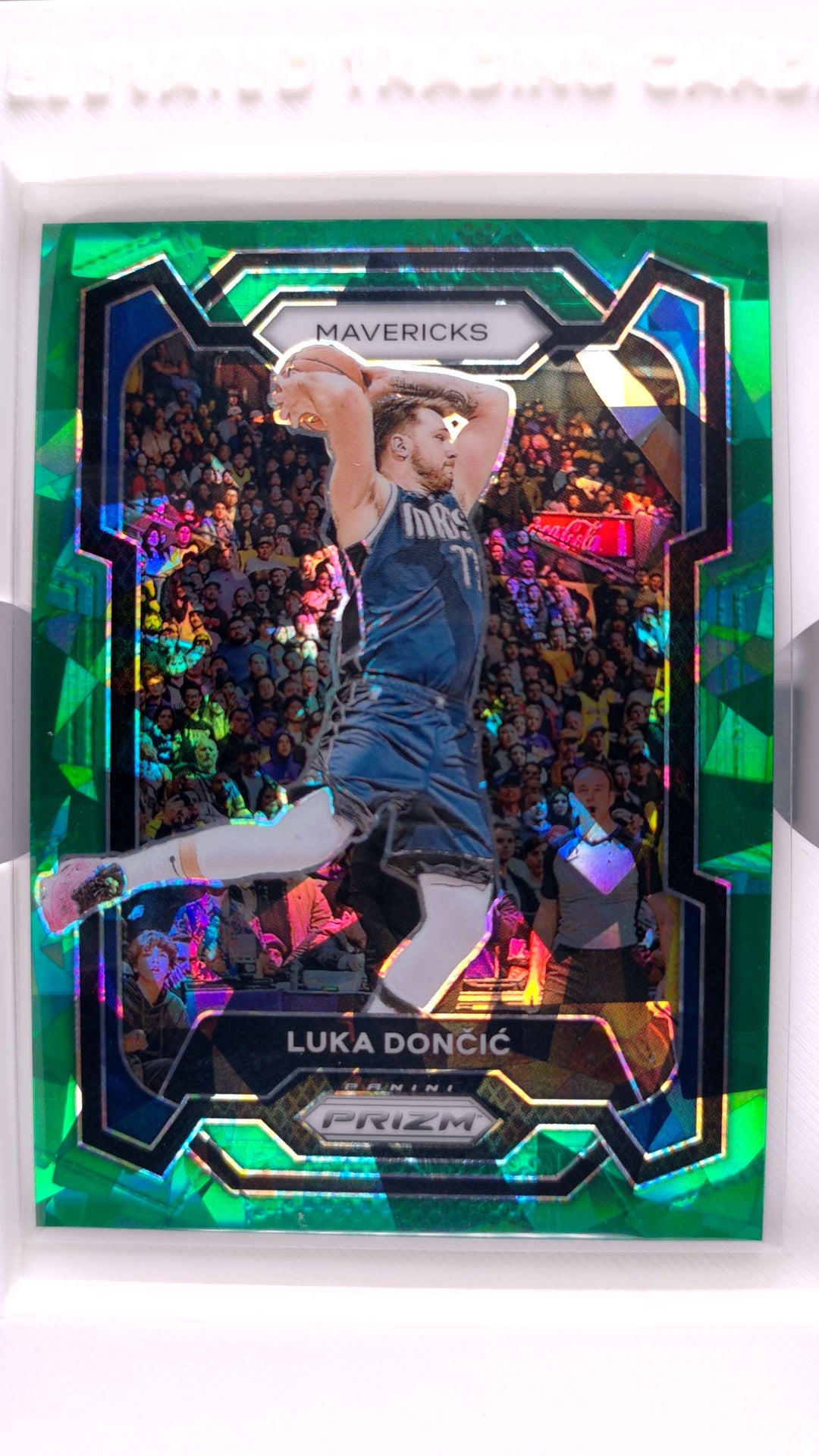 #110 Luka Doncic Green Ice Prizm - front
