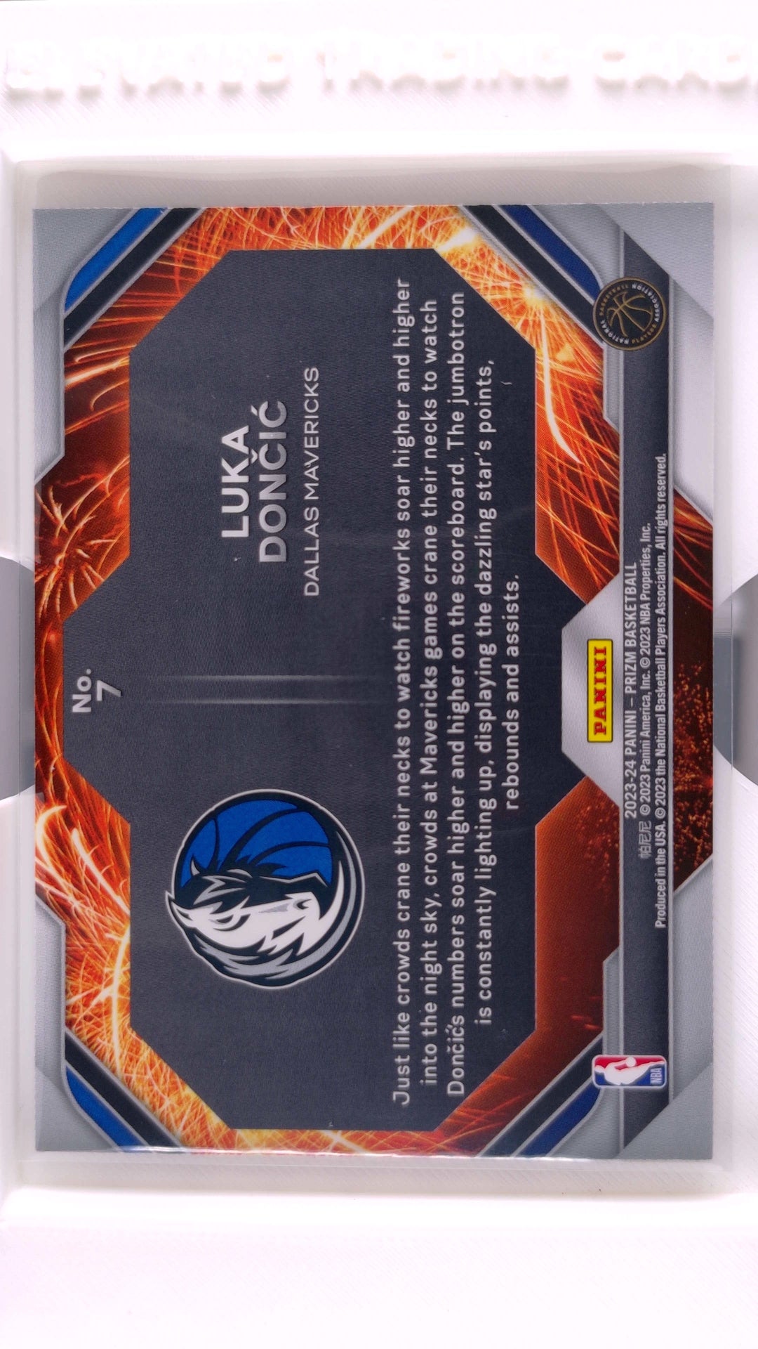 #7 Luka Doncic Fireworks - back