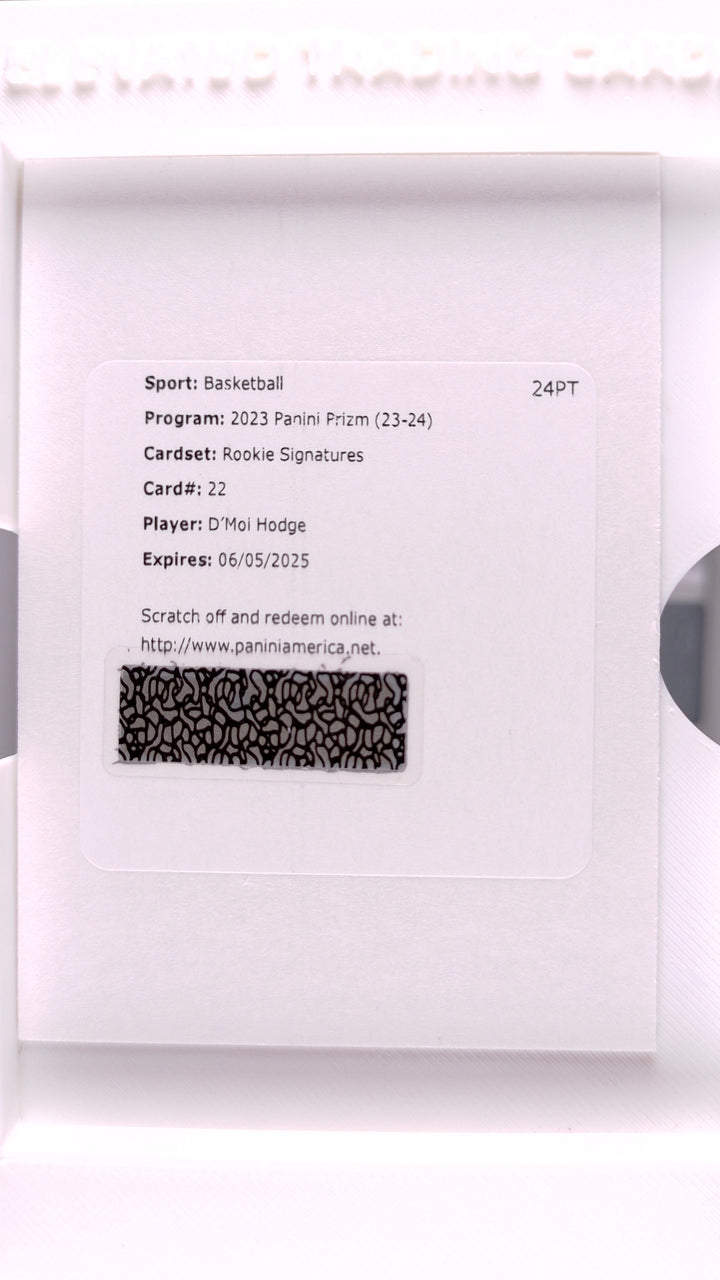 2023 Panini Prizm Basketball D'Moi Hodge #22 Rookie Signatures Auto RC — Front