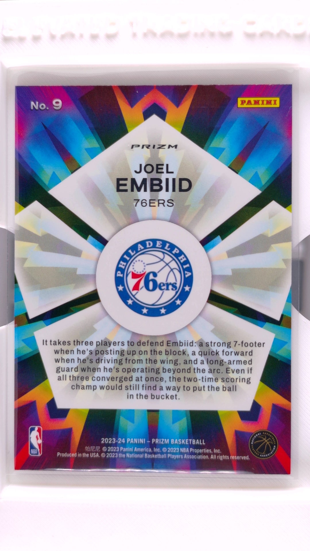 #9 Joel Embiid Kaleidoscopic - back