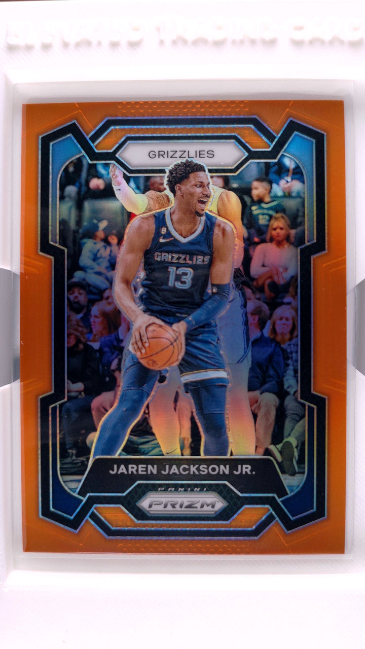 2023 Panini Prizm Basketball Jaren Jackson Jr. #61 Orange Prizm #5/49 — Front