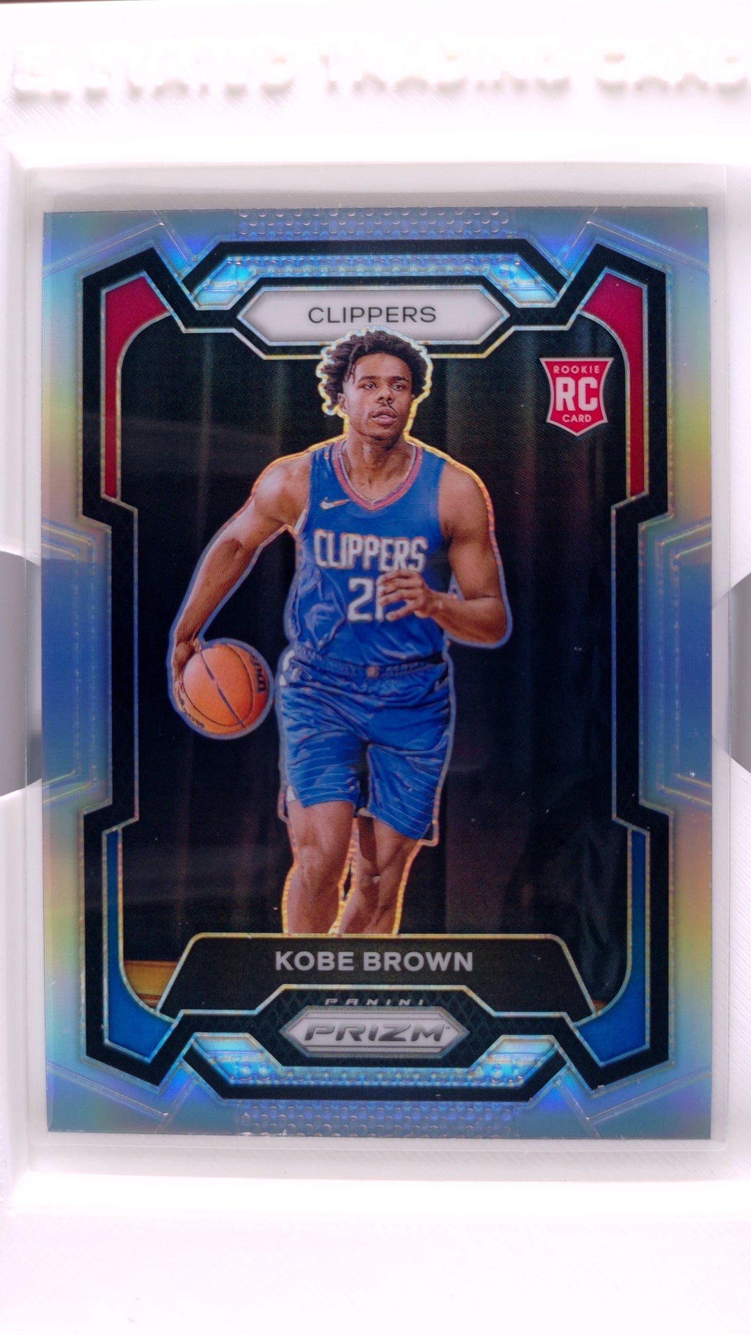 #144 Kobe Brown Rookie Silver Prizm - front