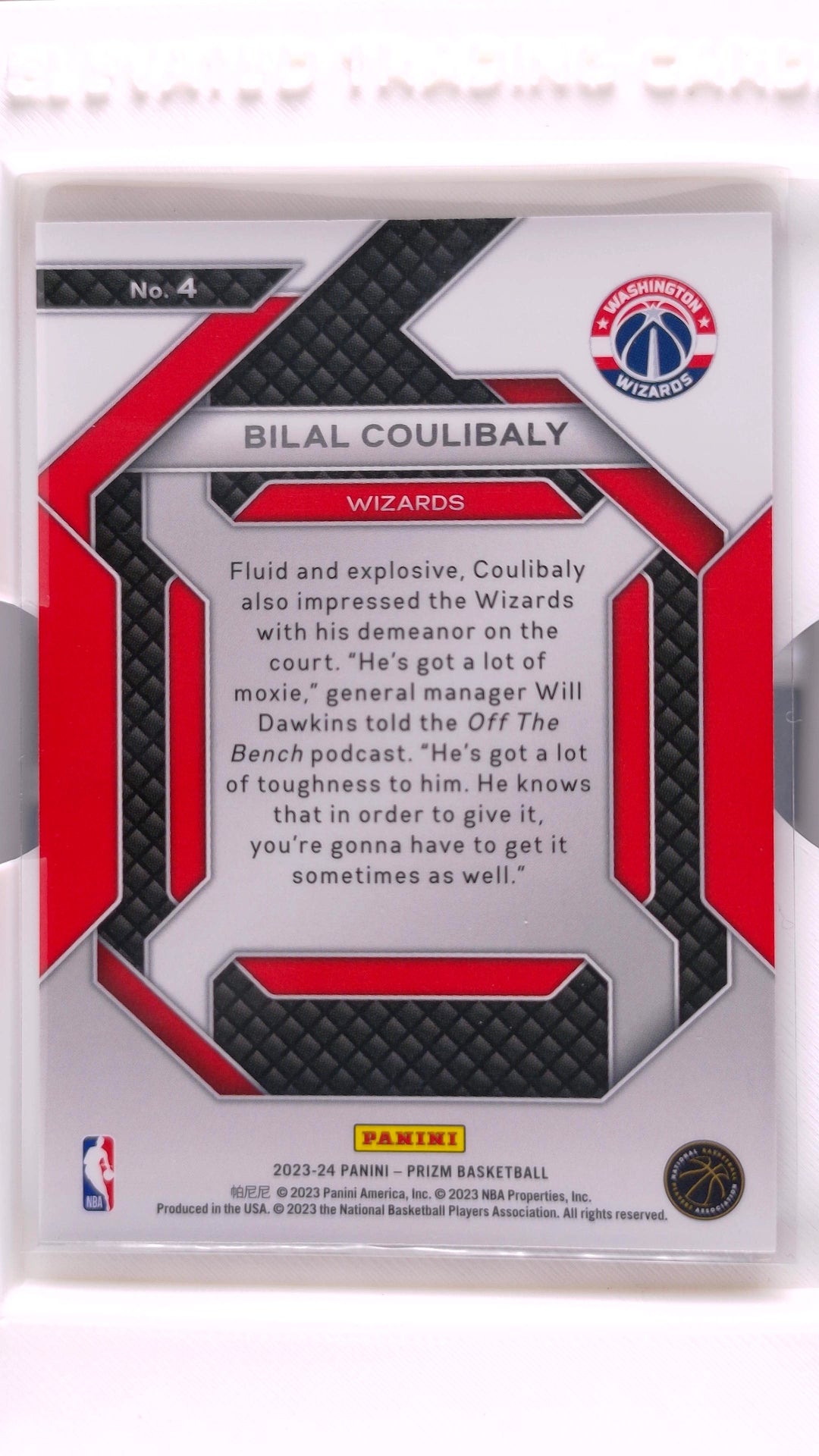 #4 Bilal Coulibaly Rookie Emergent - back
