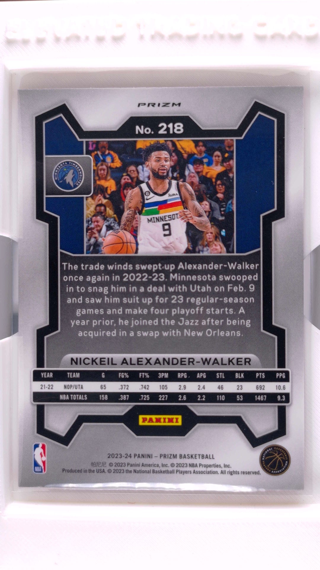 #218 Nickeil Alexander-Walker Ruby Wave Prizm - back