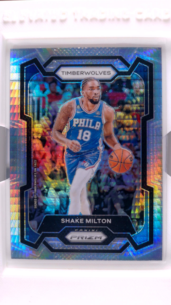 2023 Panini Prizm Basketball Shake Milton #215 Hyper Prizm — Front