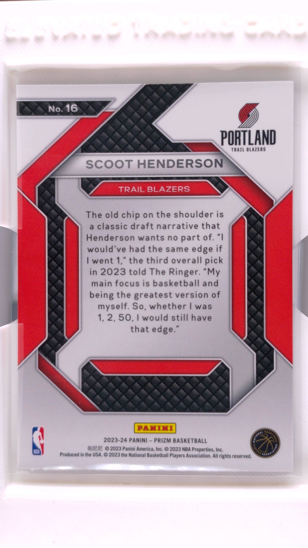 #16 Scoot Henderson Rookie Emergent - back