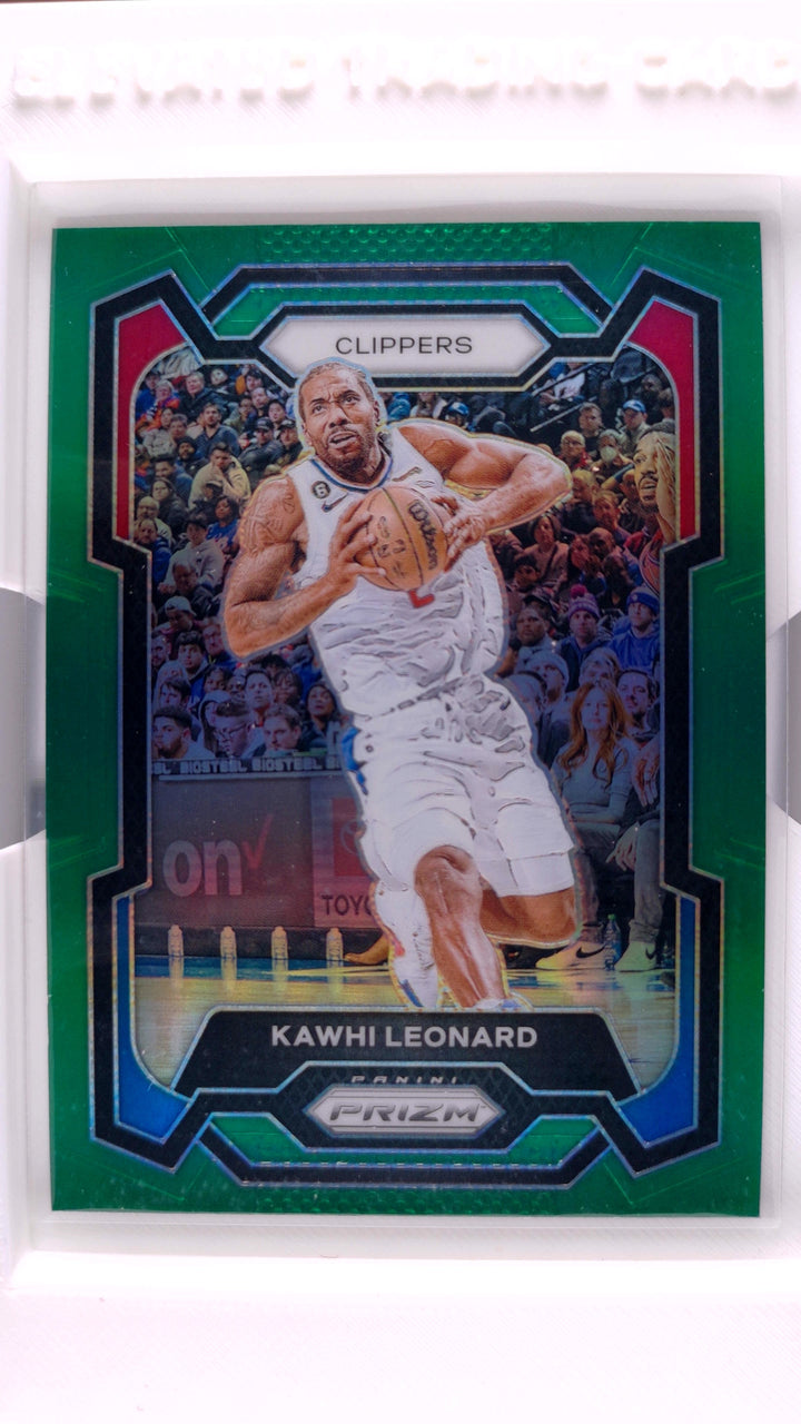 2023 Panini Prizm Basketball Kawhi Leonard #4 Green Prizm — Front