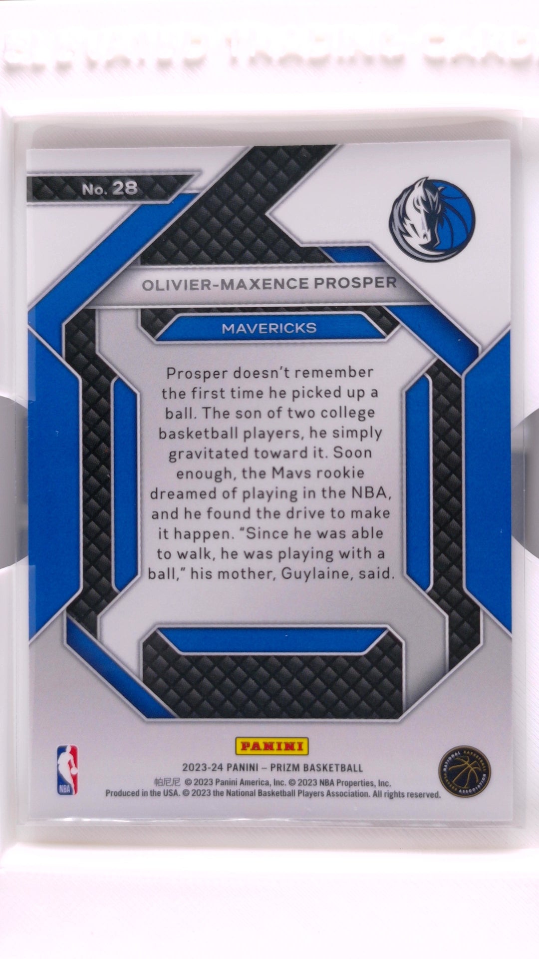 #28 Olivier-Maxence Prosper Rookie Emergent - back