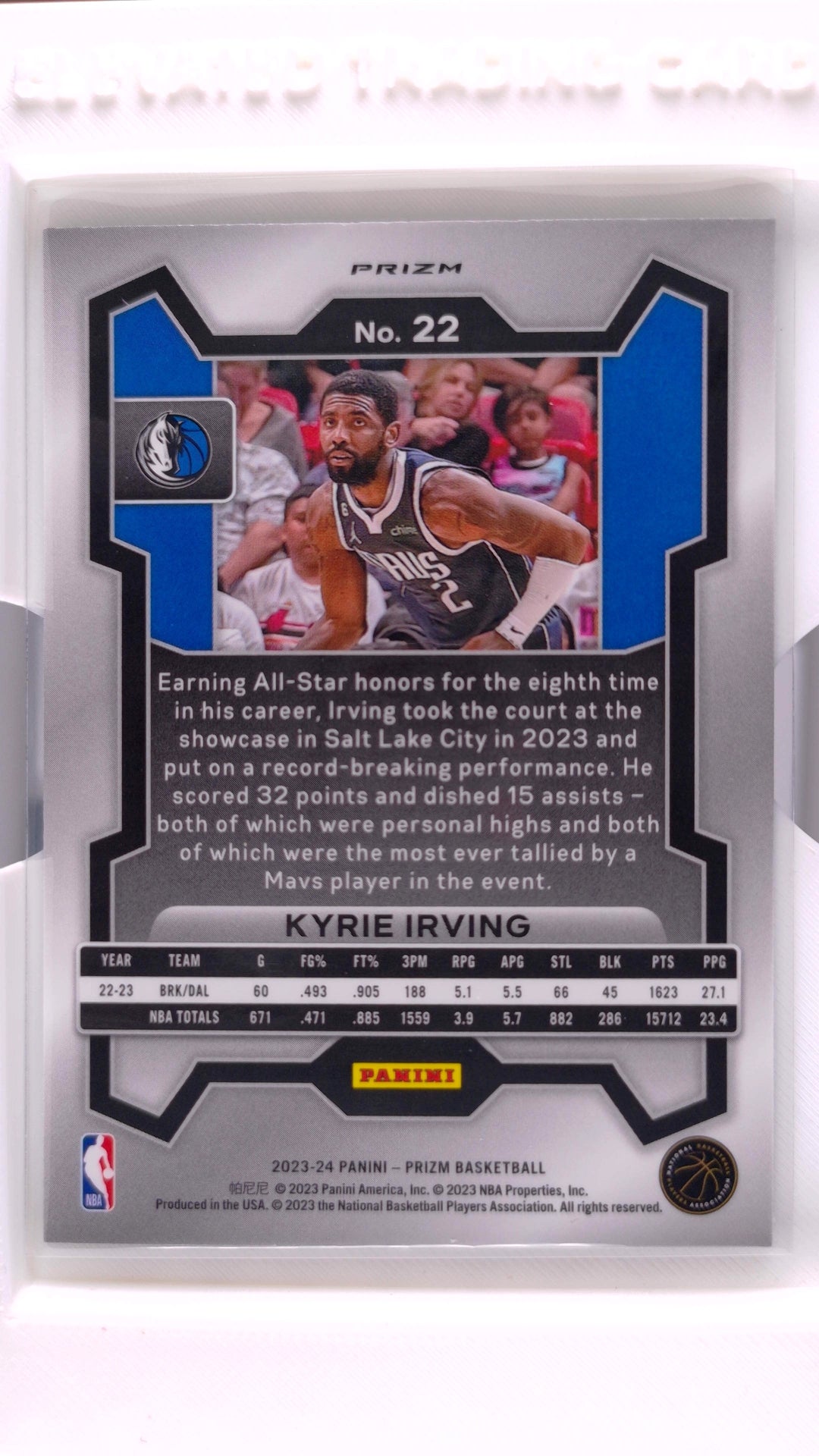 #22 Kyrie Irving Green Prizm - back