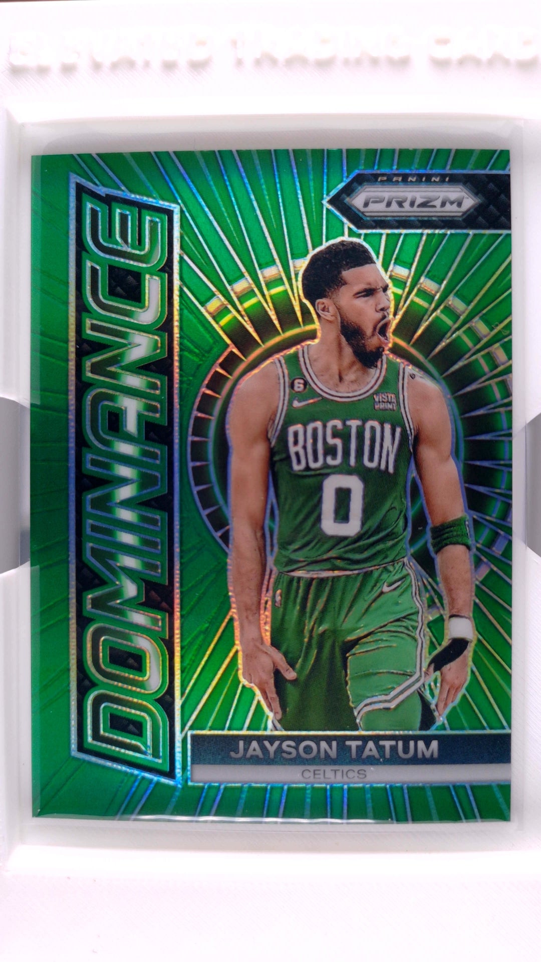 #6 Jayson Tatum Dominance Green Prizm - front