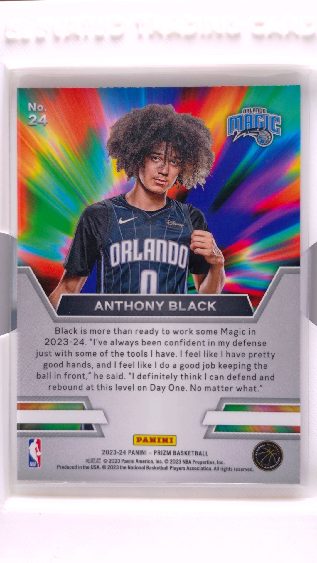 #24 Anthony Black Rookie Instant Impact - back