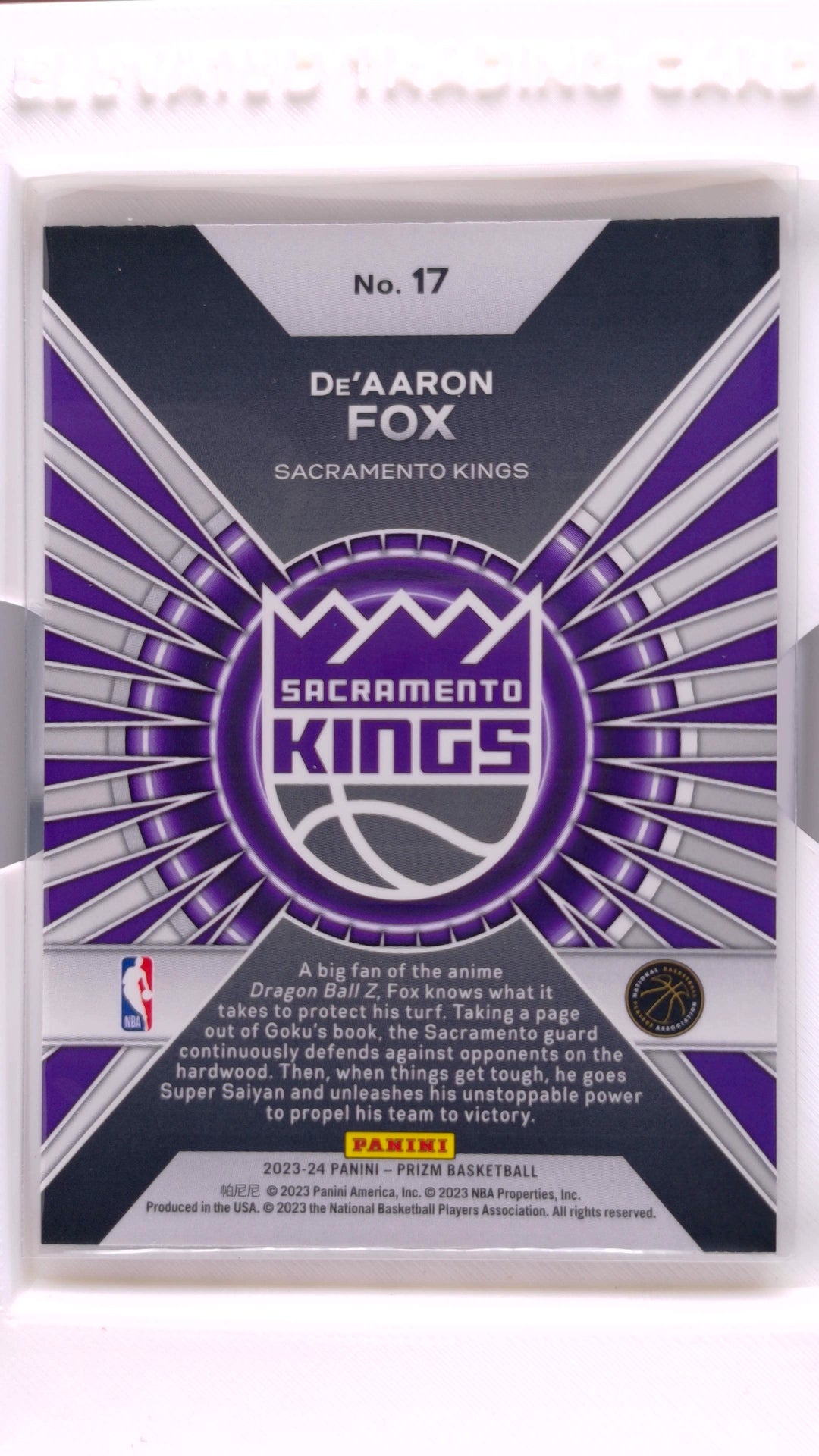 #17 De'Aaron Fox Dominance - back