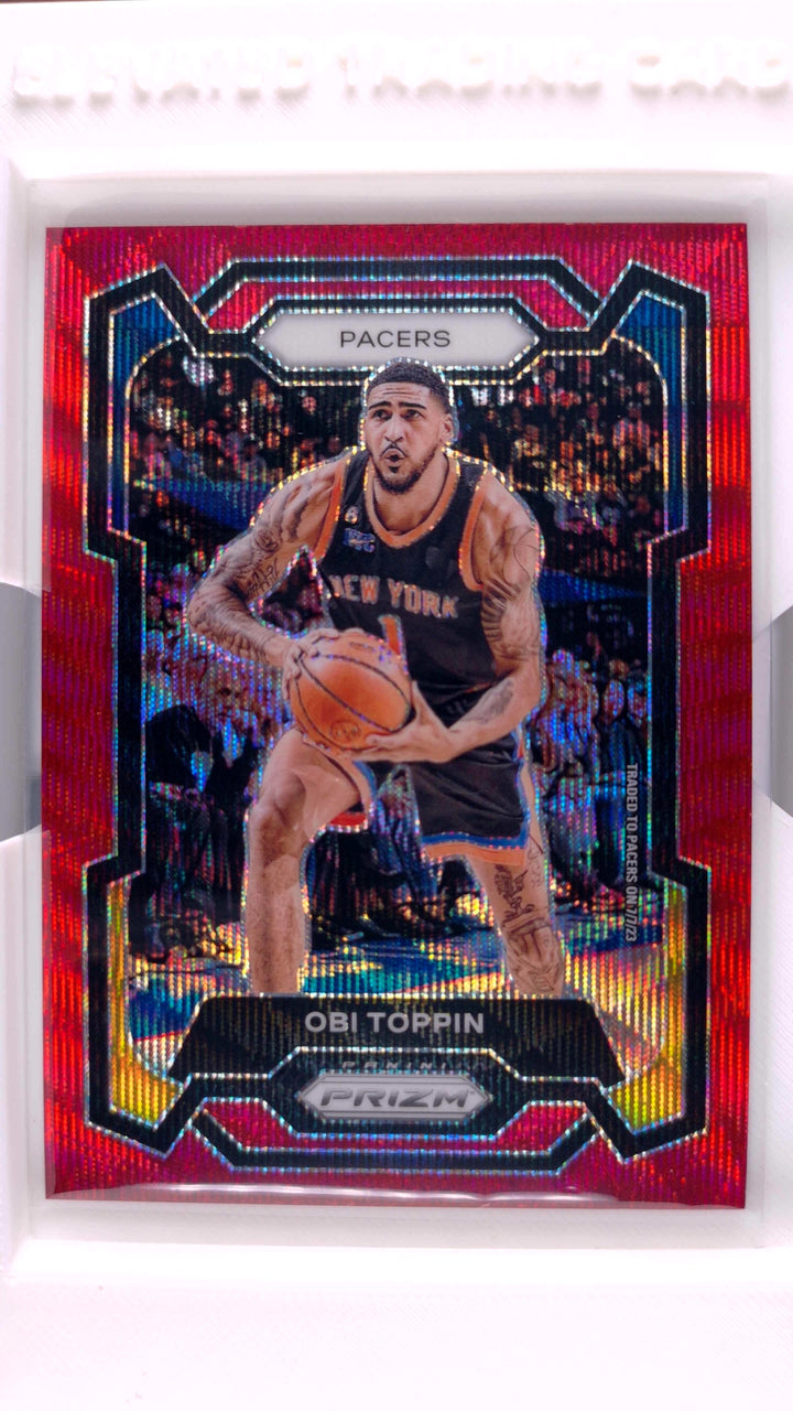2023 Panini Prizm Basketball Obi Toppin #249 Ruby Wave Prizm — Front