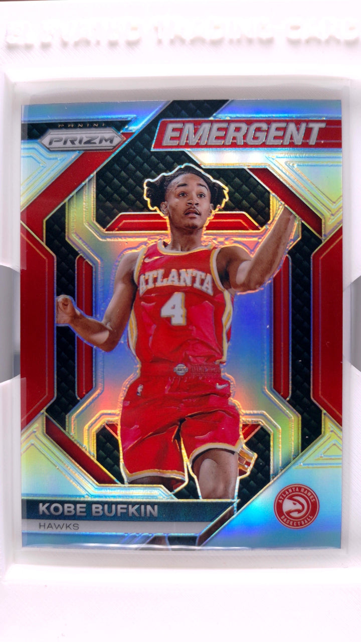 2023 Panini Prizm Basketball Kobe Bufkin #9 Emergent Silver Prizm RC — Front