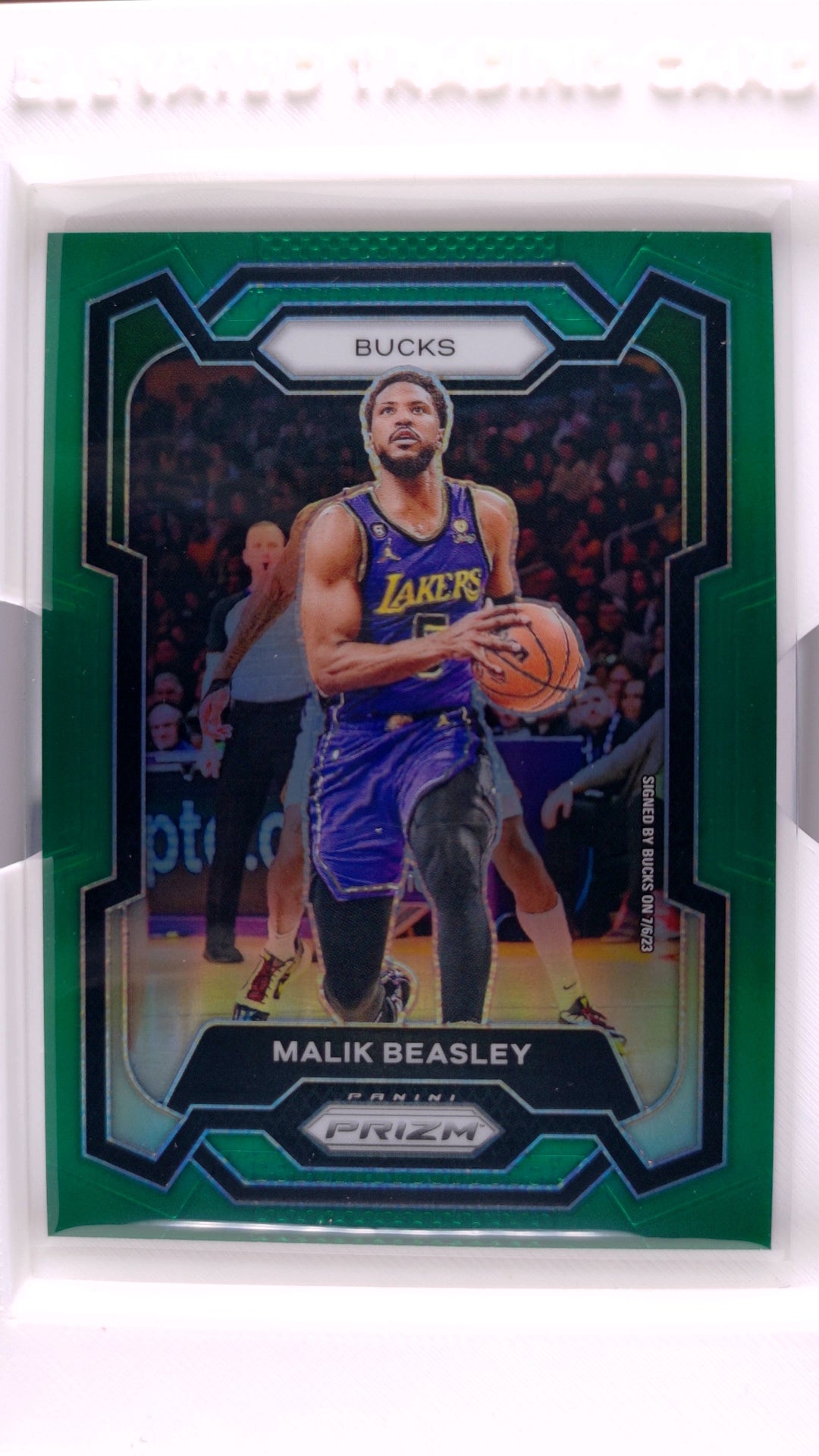 #237 Malik Beasley Green Prizm - front