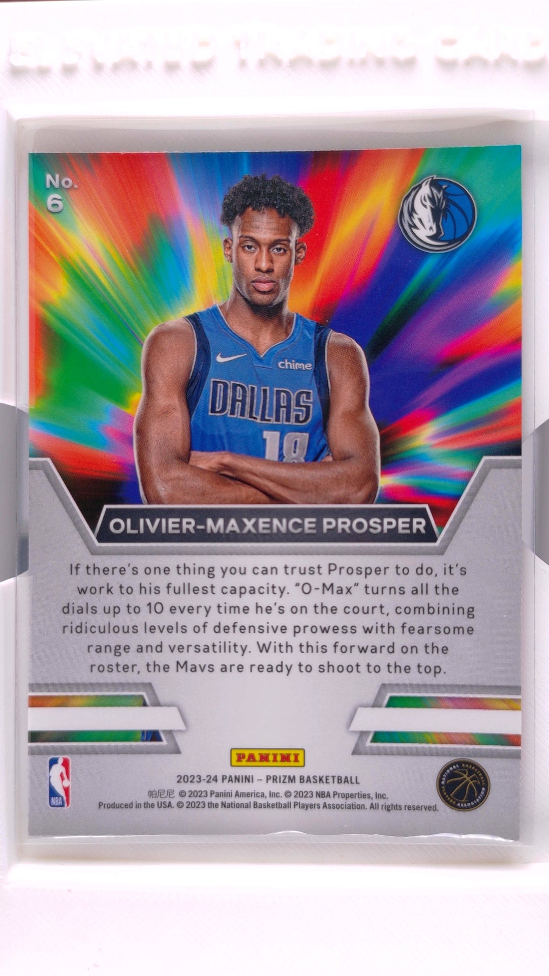 #6 Olivier-Maxence Prosper Rookie Instant Impact - back