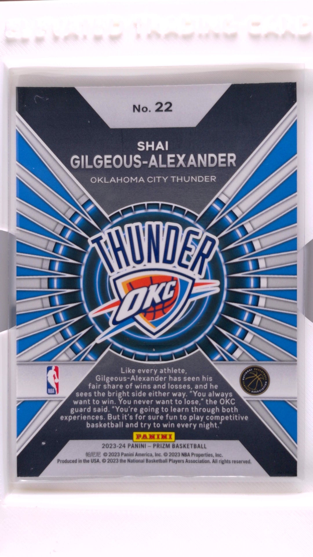 #22 Shai Gilgeous-Alexander Dominance - back