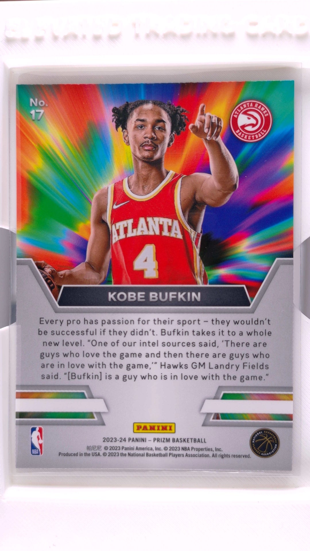 #17 Kobe Bufkin Rookie Instant Impact - back