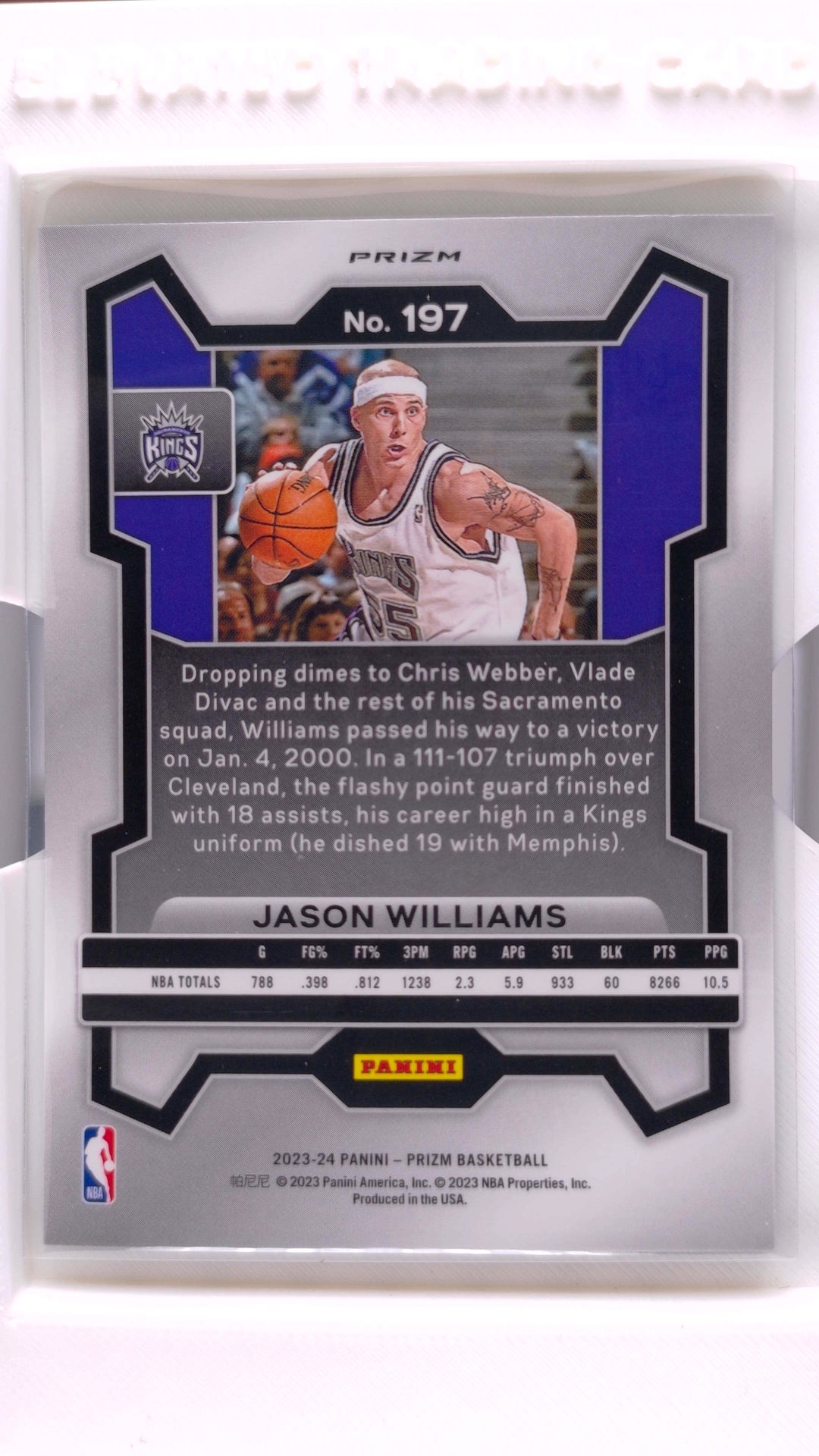 #197 Jason Williams Green Ice Prizm - back