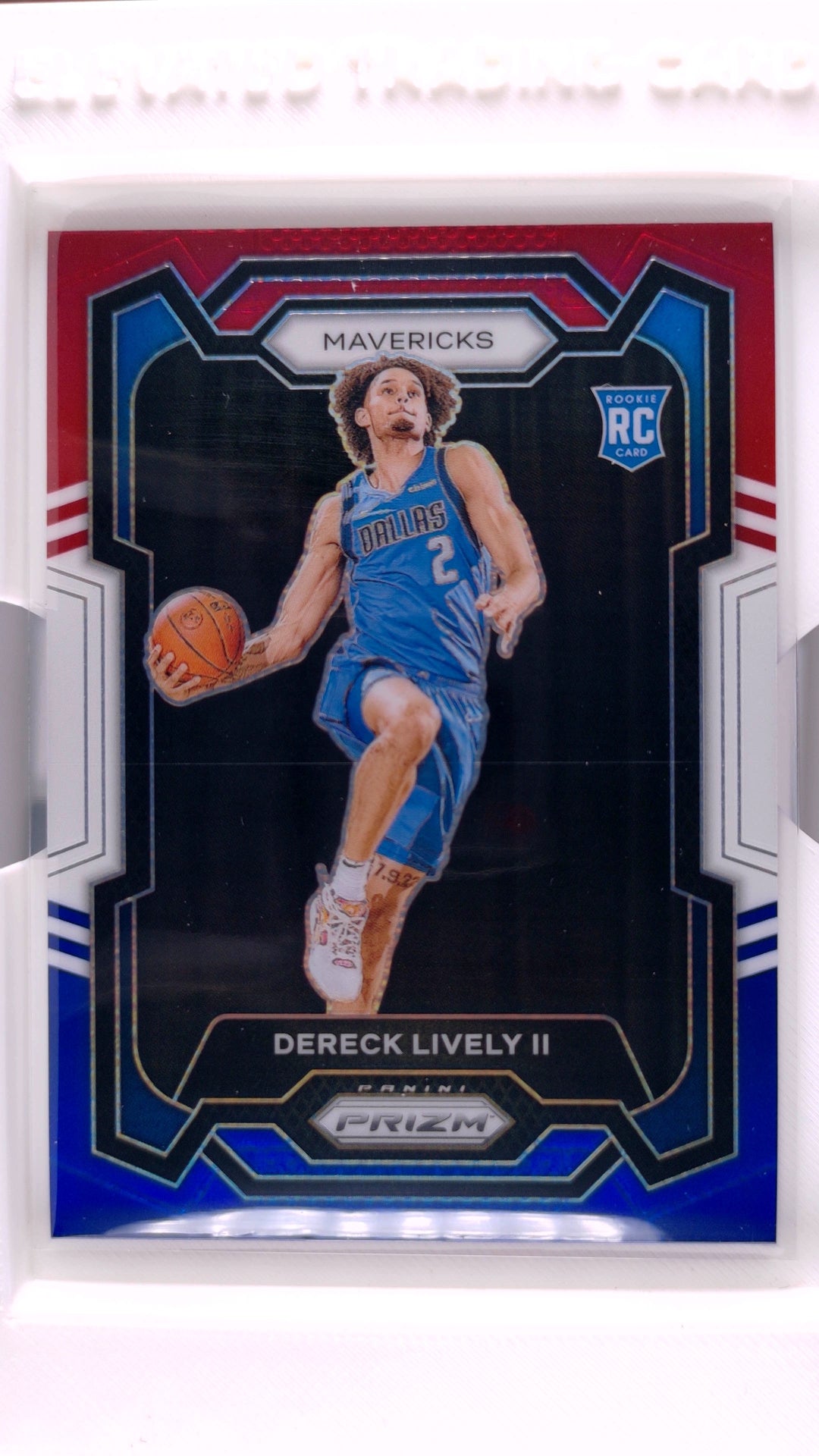 #163 Dereck Lively II Rookie Red, White And Blue Prizm - front