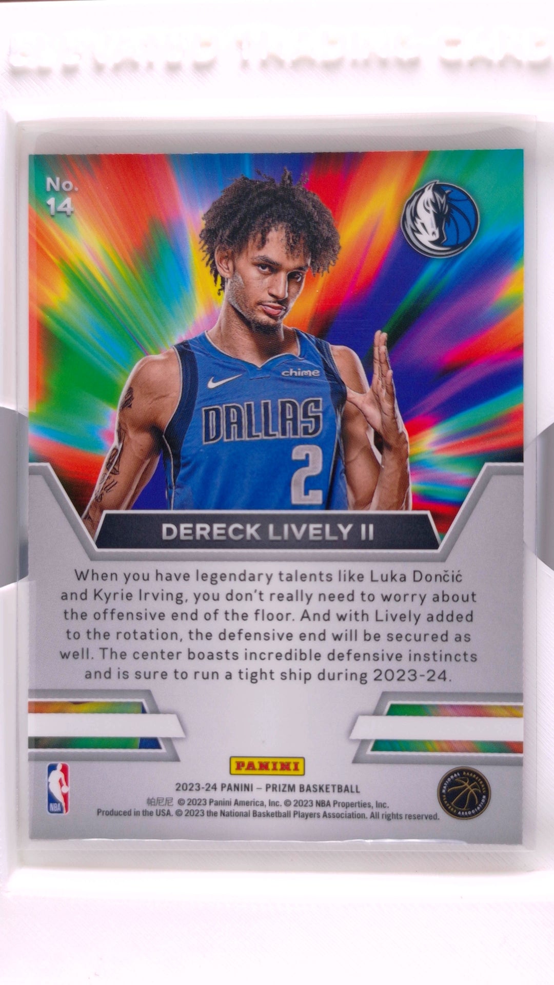 #14 Dereck Lively II Rookie Instant Impact - back