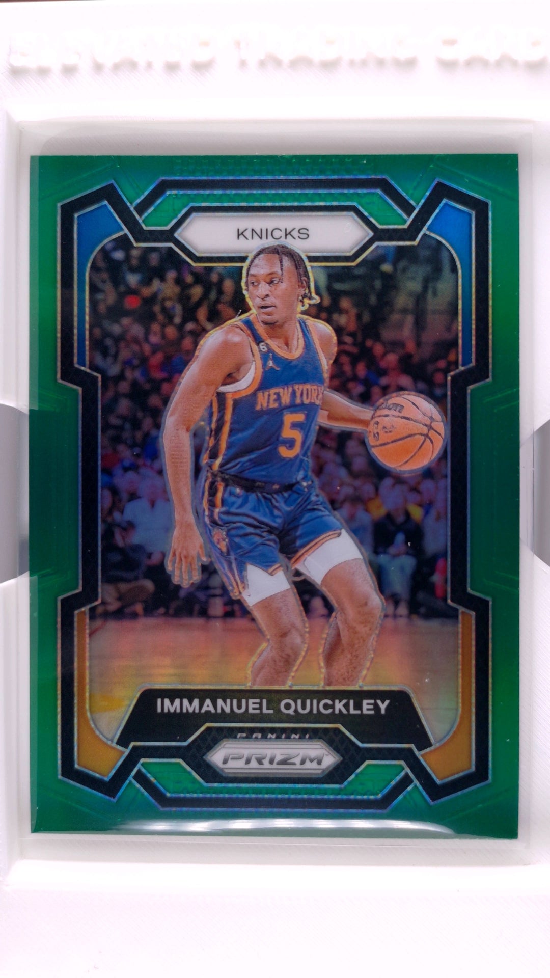 #33 Immanuel Quickley Green Prizm - front