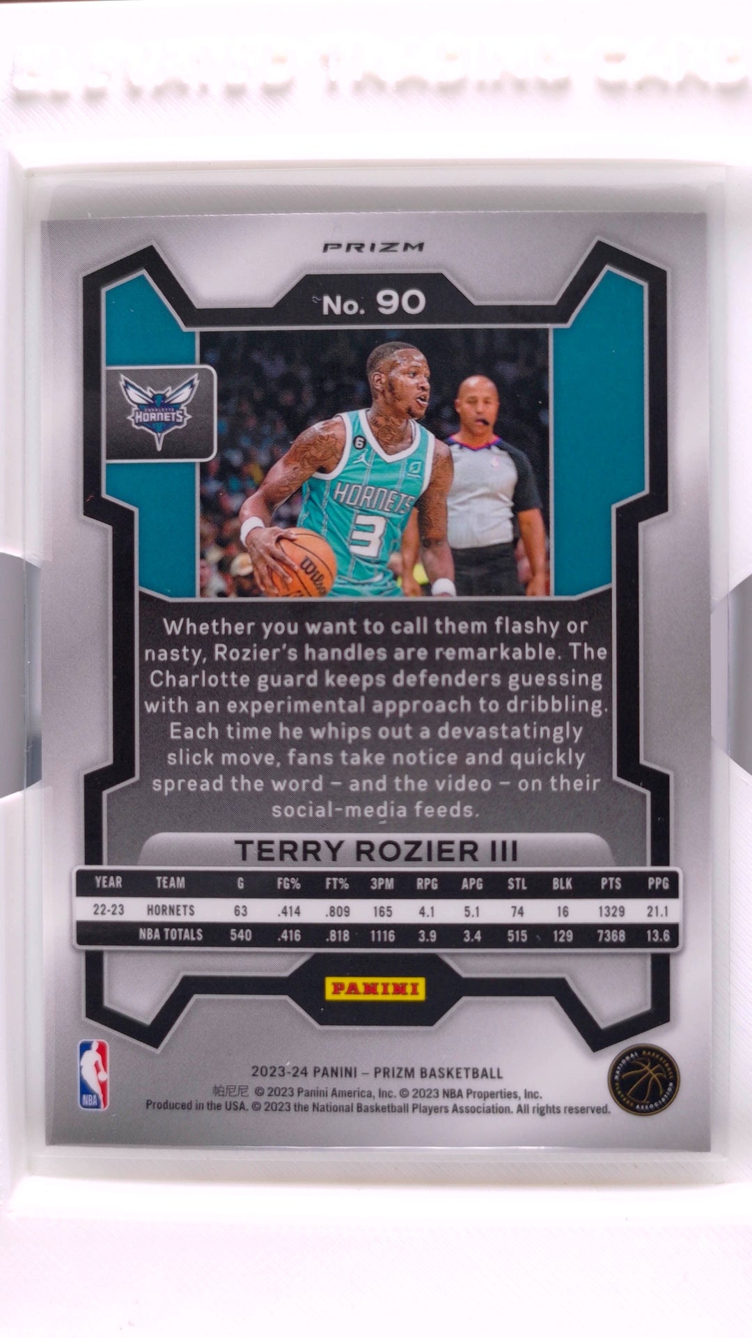 #90 Terry Rozier III Green Prizm - back
