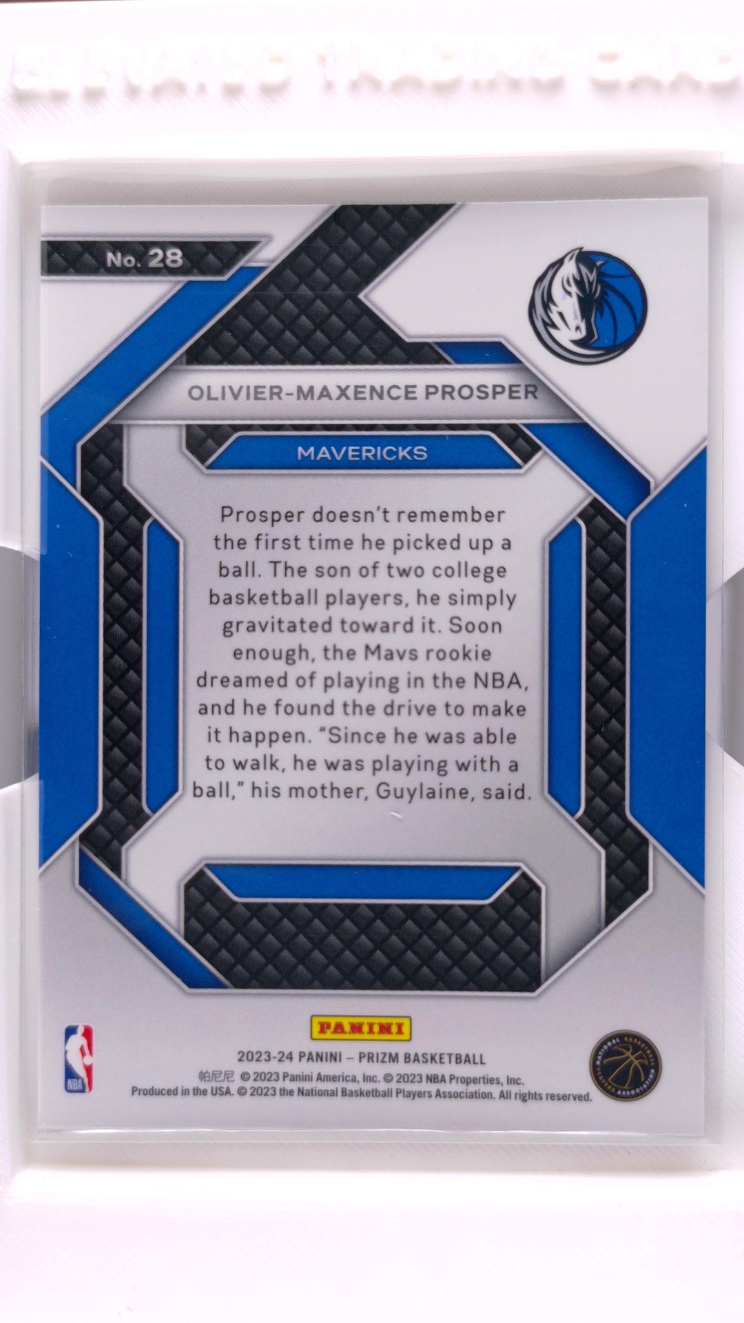#28 Olivier-Maxence Prosper Rookie Emergent - back